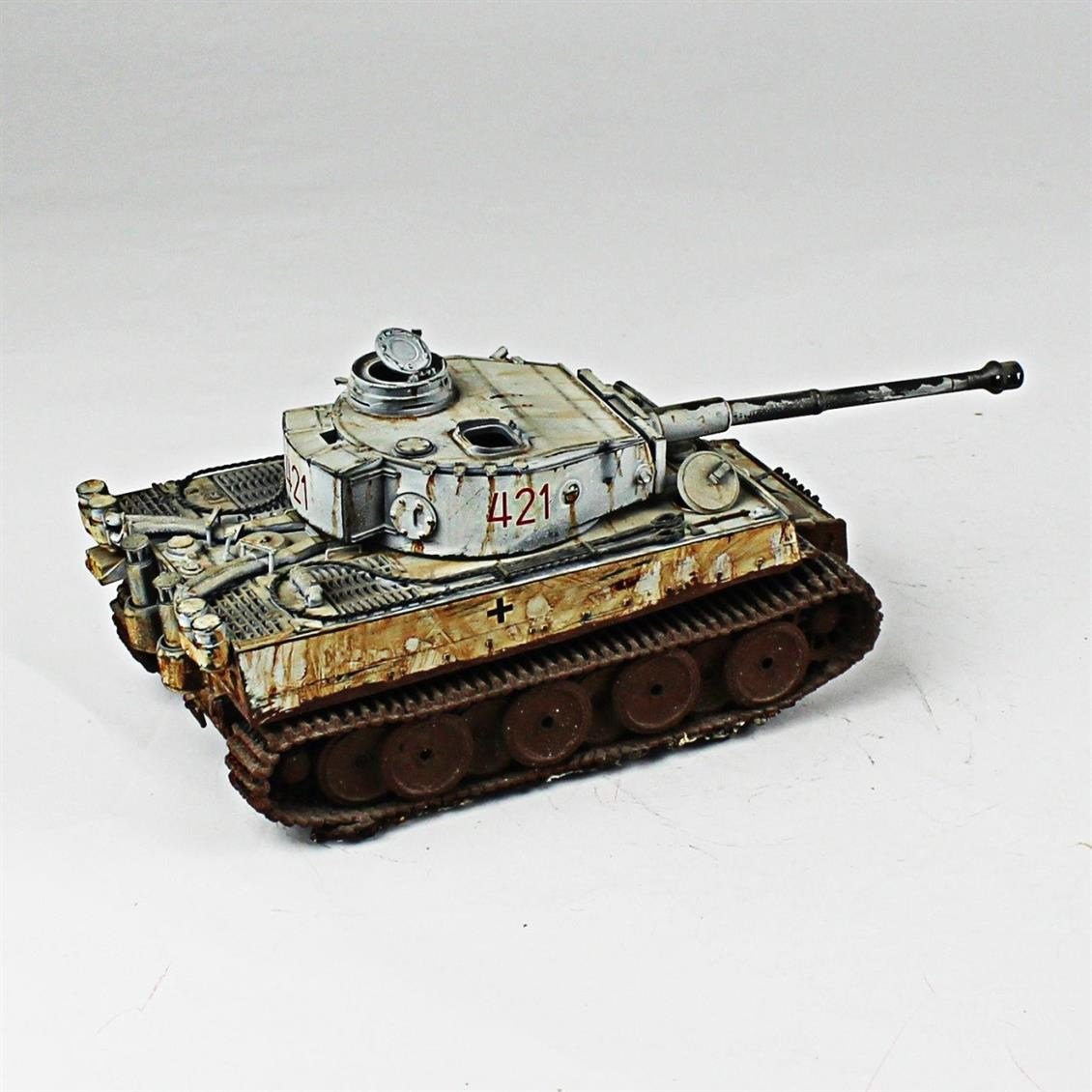 QD251 1/35 Tiger I, Tamiya, Sergilemeye Hazır Plastik Tank Modeli