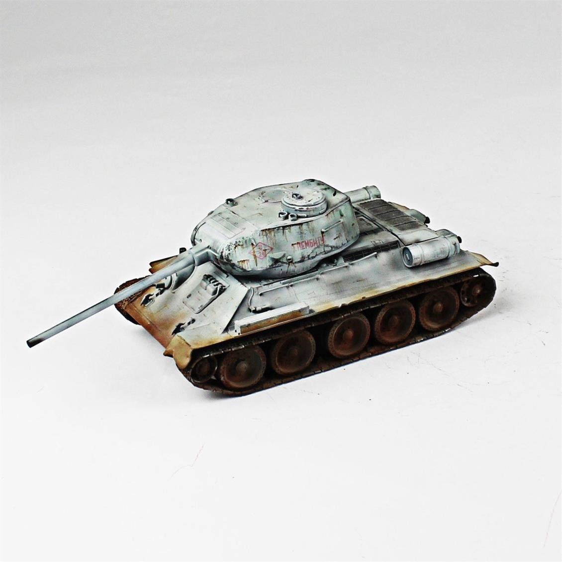 QD255 1/35 T-34/85, Tamiya, Sergilemeye Hazır Plastik Tank Modeli
