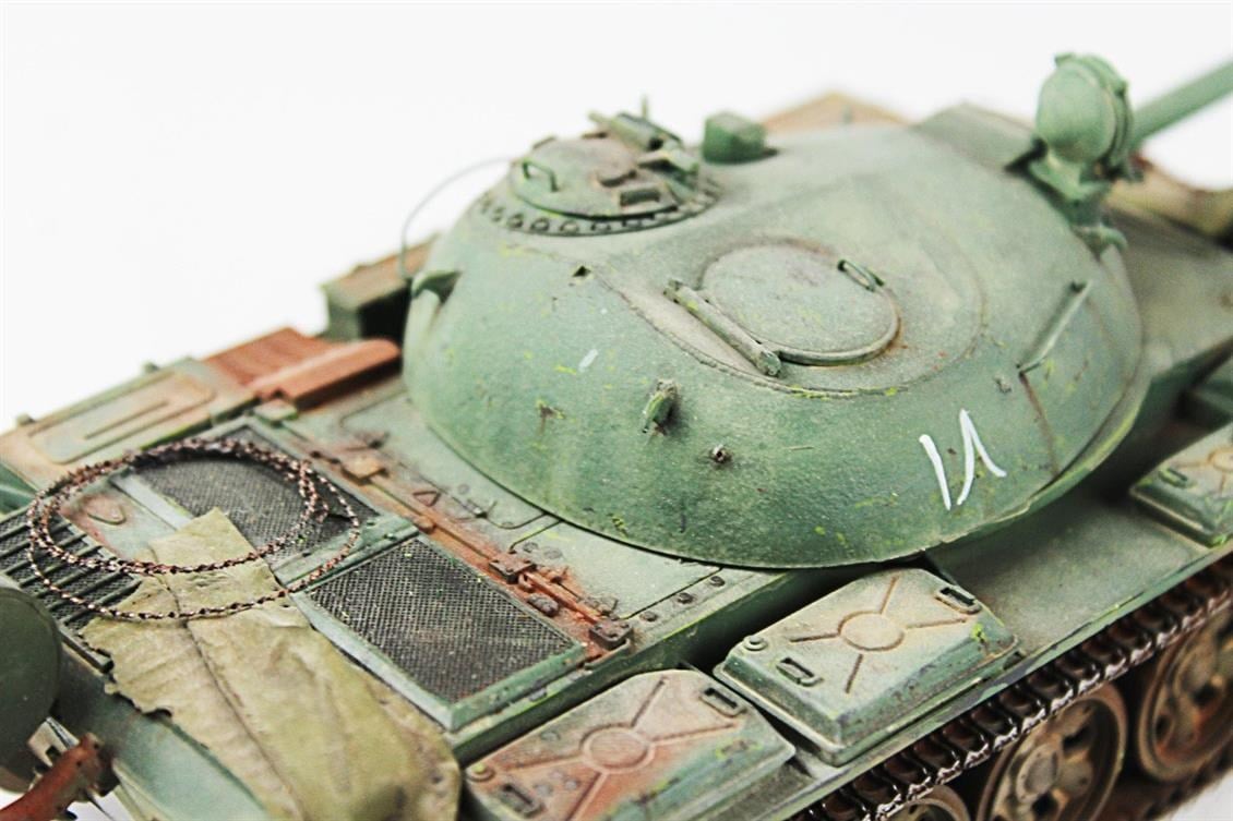 QD258 1/35 T-55A, Tamiya, Sergilemeye Hazır Plastik Tank Modeli