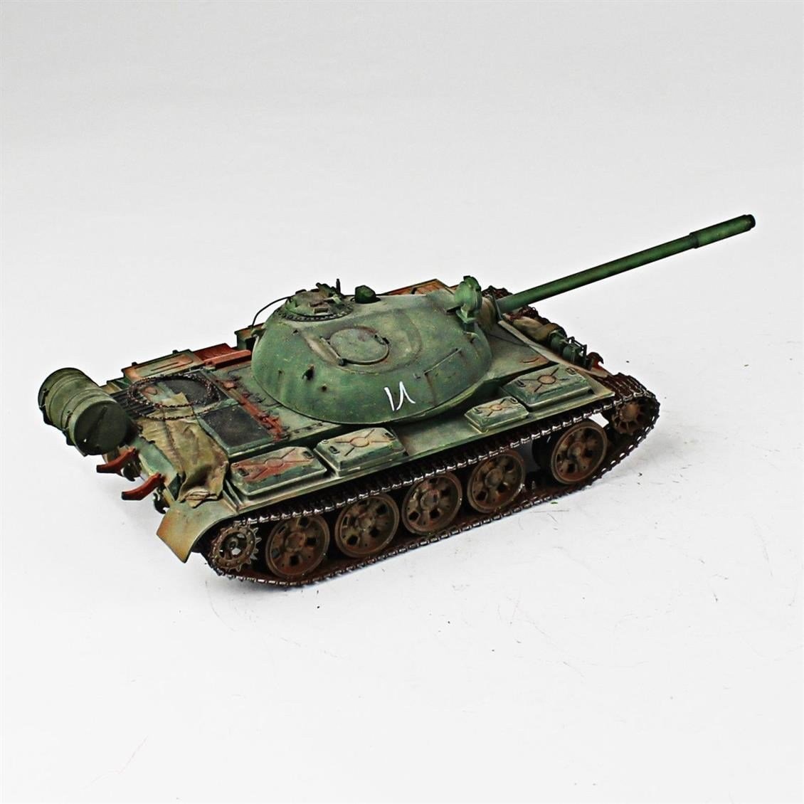 QD258 1/35 T-55A, Tamiya, Sergilemeye Hazır Plastik Tank Modeli