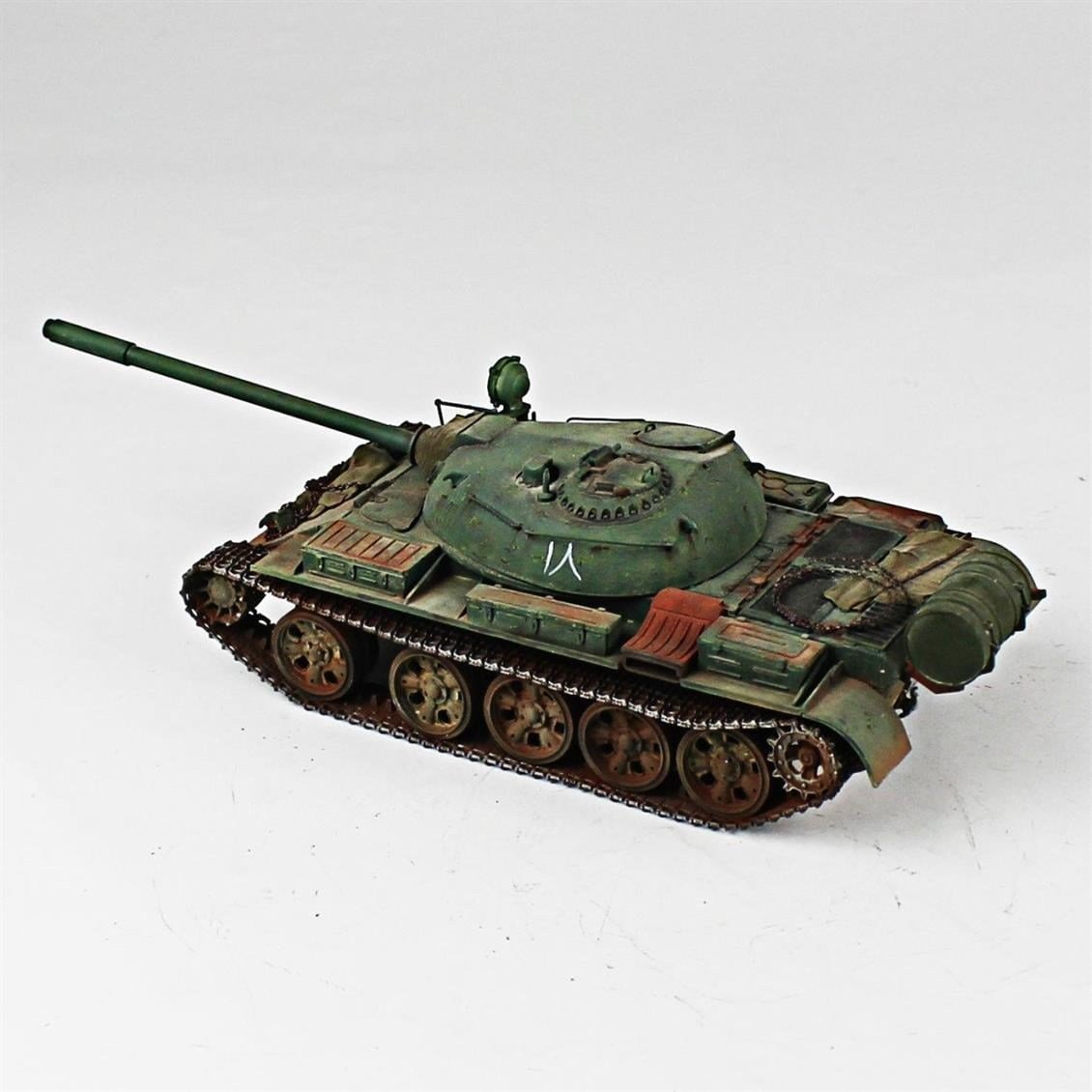QD258 1/35 T-55A, Tamiya, Sergilemeye Hazır Plastik Tank Modeli