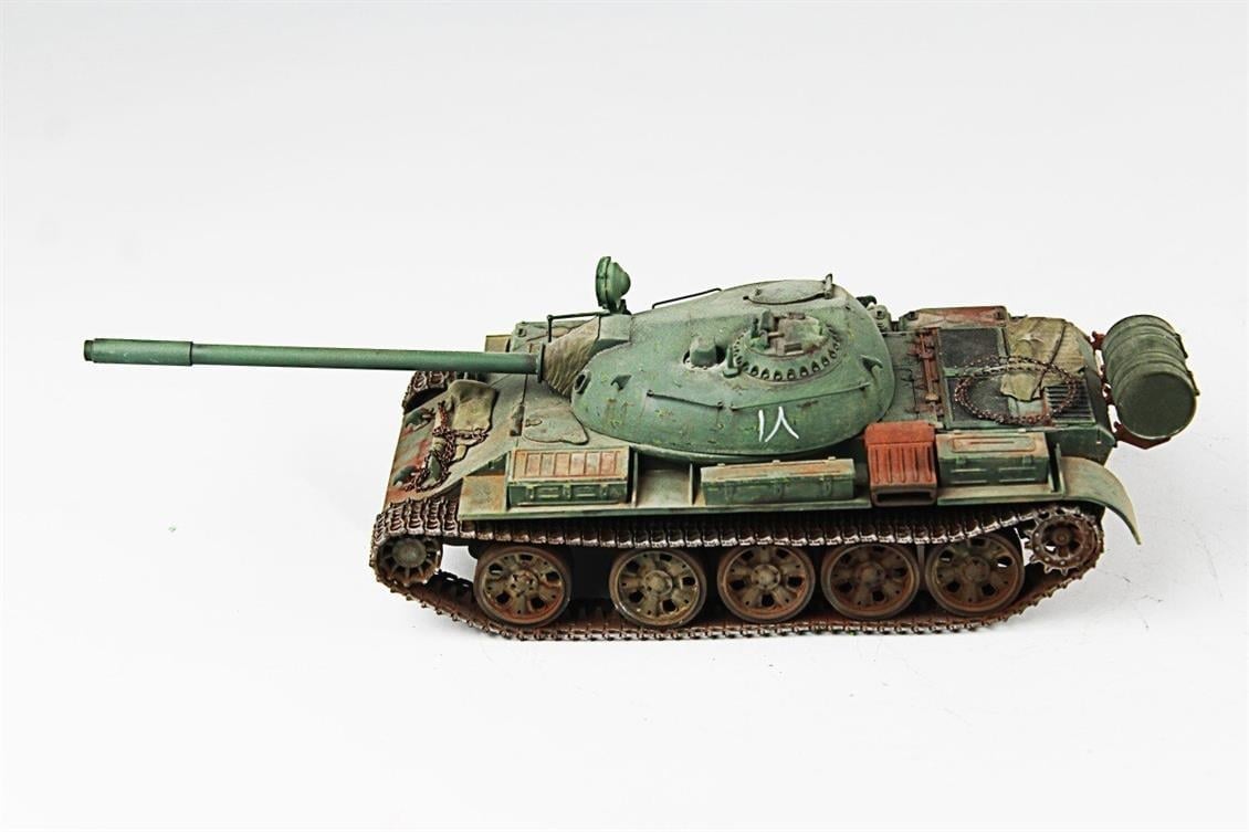 QD258 1/35 T-55A, Tamiya, Sergilemeye Hazır Plastik Tank Modeli