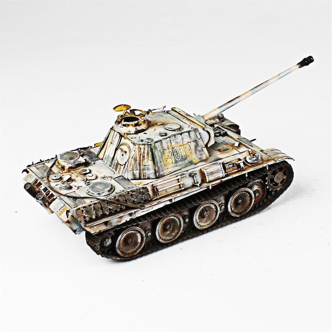 QD260 1/35 Panther, Tamiya, Sergilemeye Hazır Plastik Tank Modeli