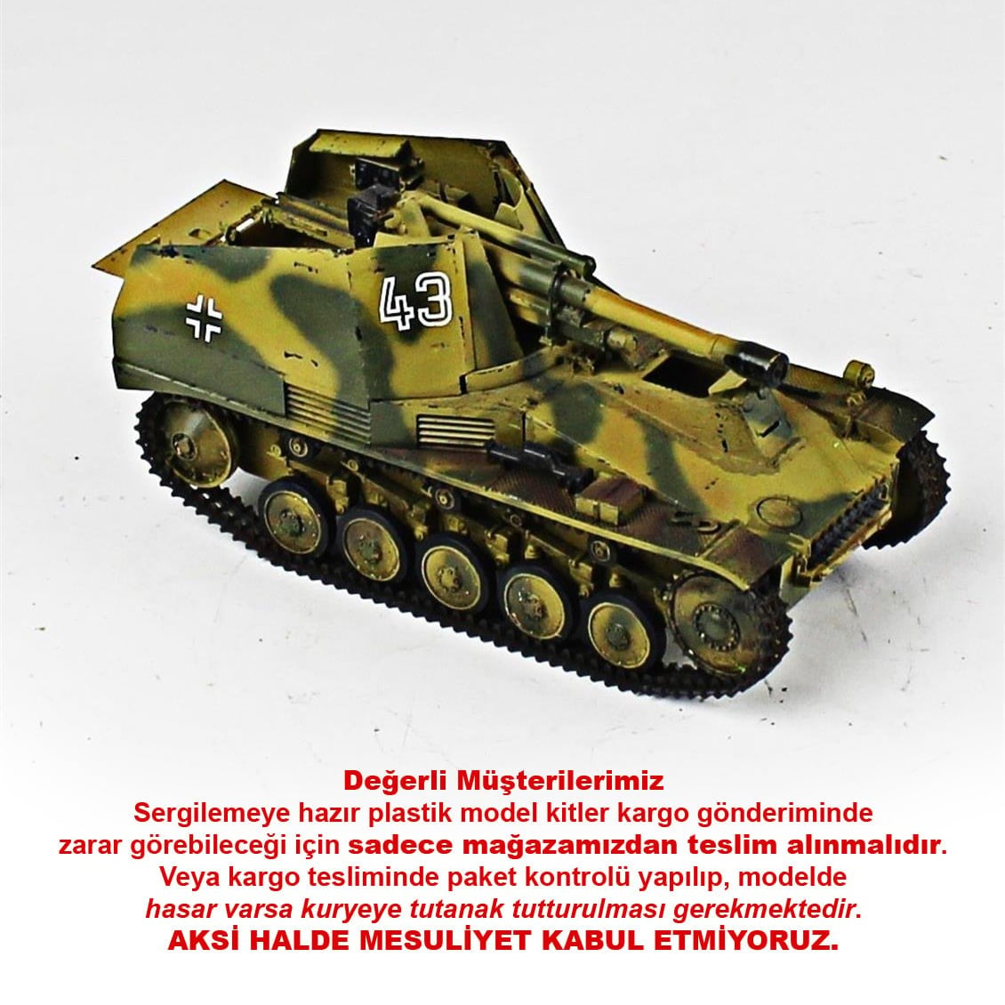 QD265 1/35 Marder, Tamiya, Sergilemeye Hazır Plastik Tank Modeli