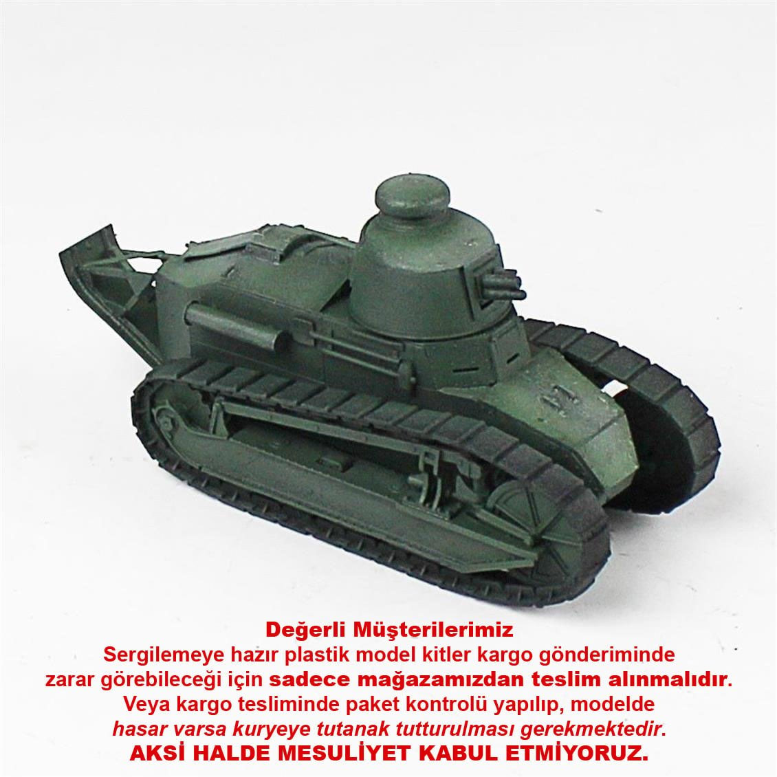 QD275 1/35 FT-17, Meng, Sergilemeye Hazır Plastik Tank Modeli