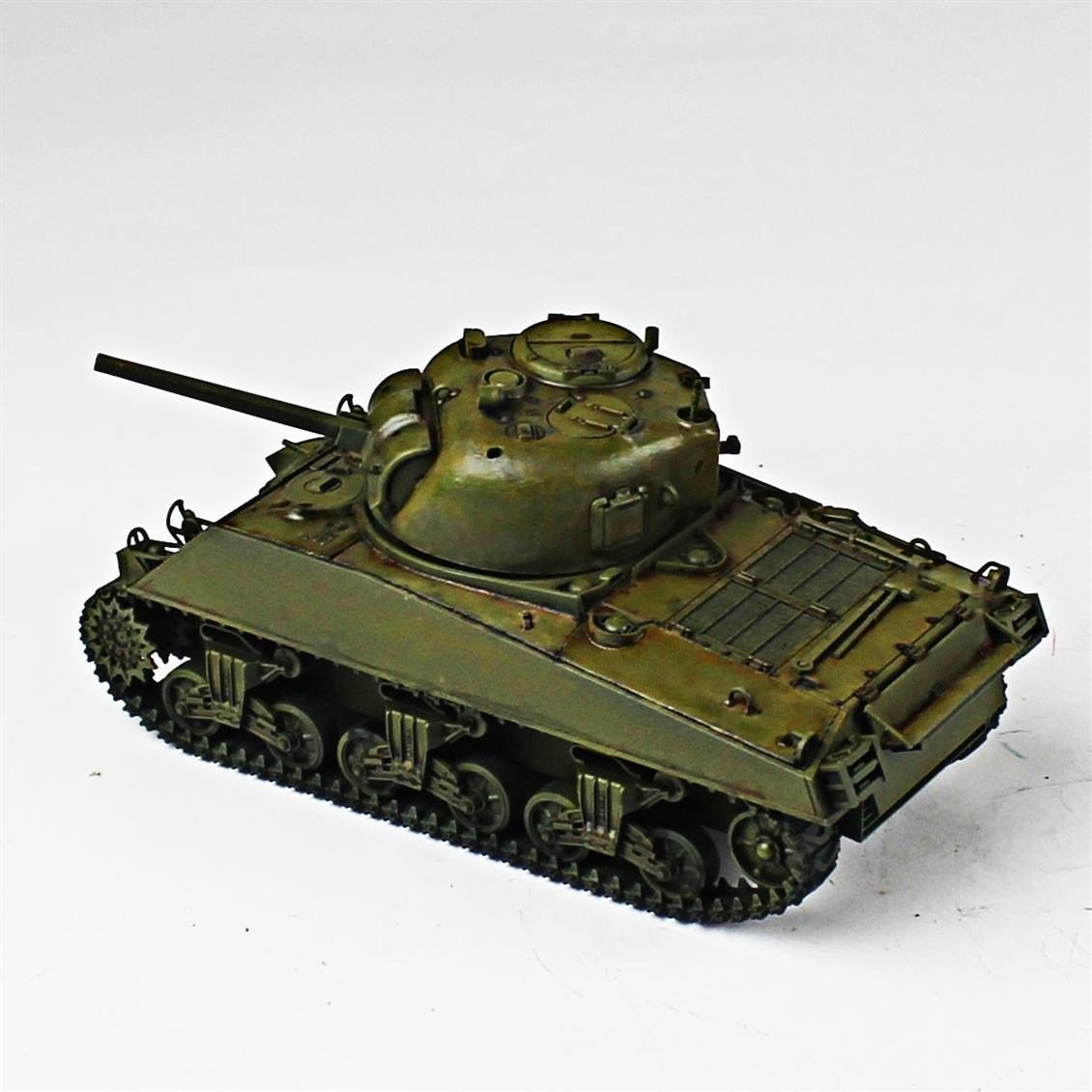 QD277 1/35 M4 Sherman, Tamiya, Sergilemeye Hazır Plastik Tank Modeli