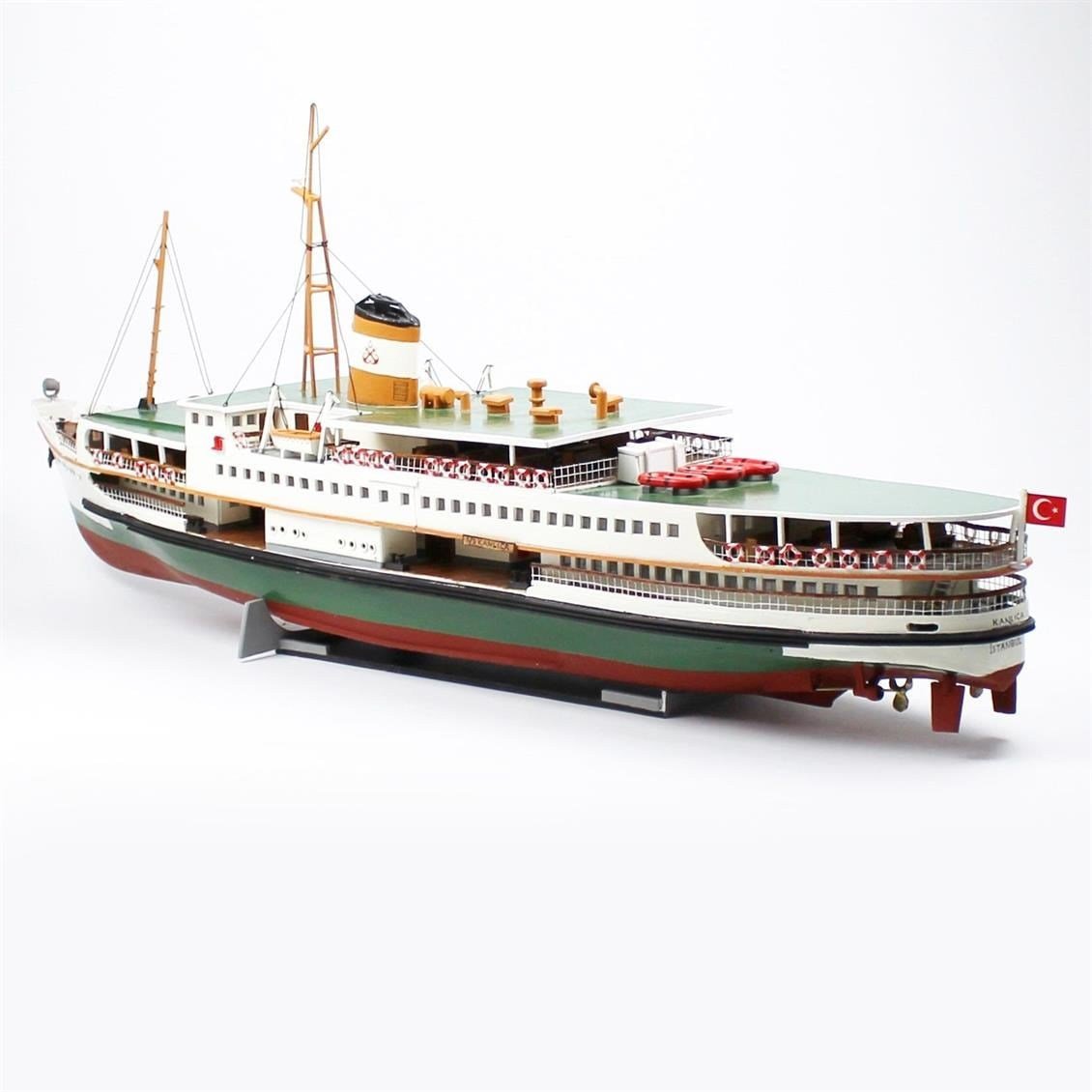 QD401 100 cm. Kanlıca Yolcu Vapuru,Camekan ile Sergilemeye Hazır Gemi Modeli