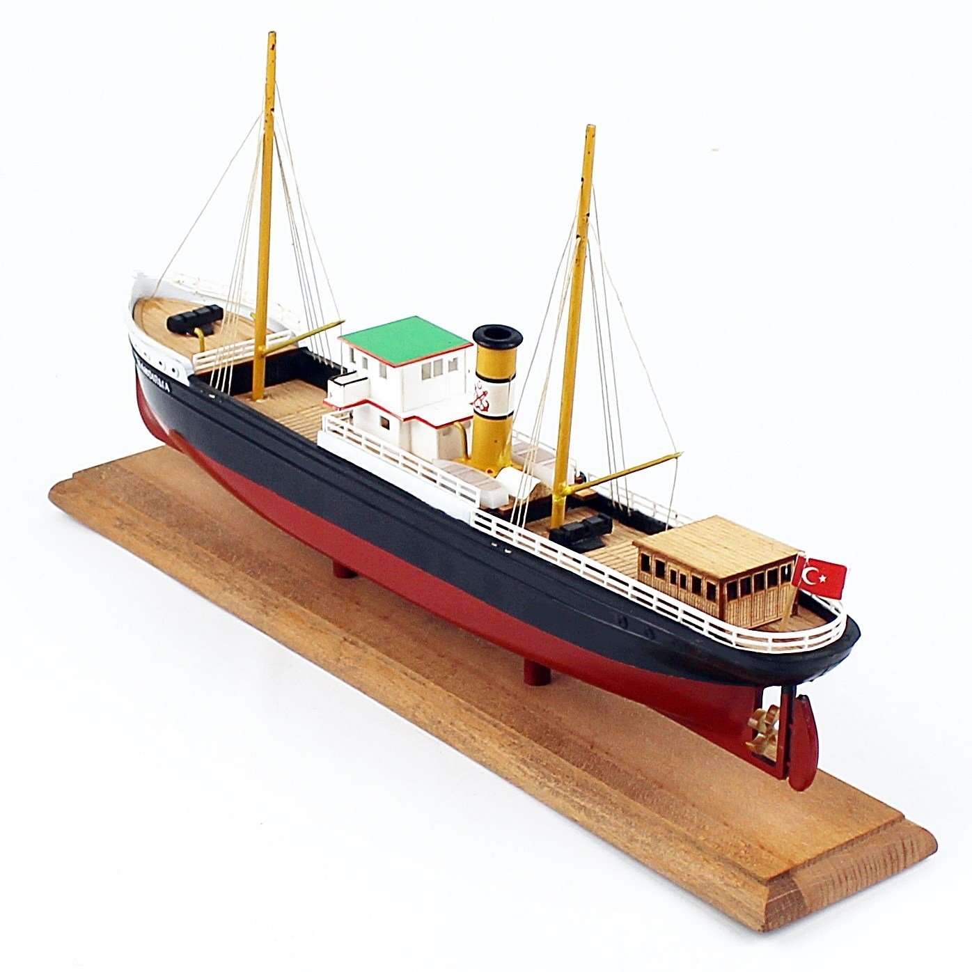 QD404 1/160 Ölçek, 34 cm. BANDIRMA Gemisi, Sergilemeye Hazır, Plastik Gemi Modeli