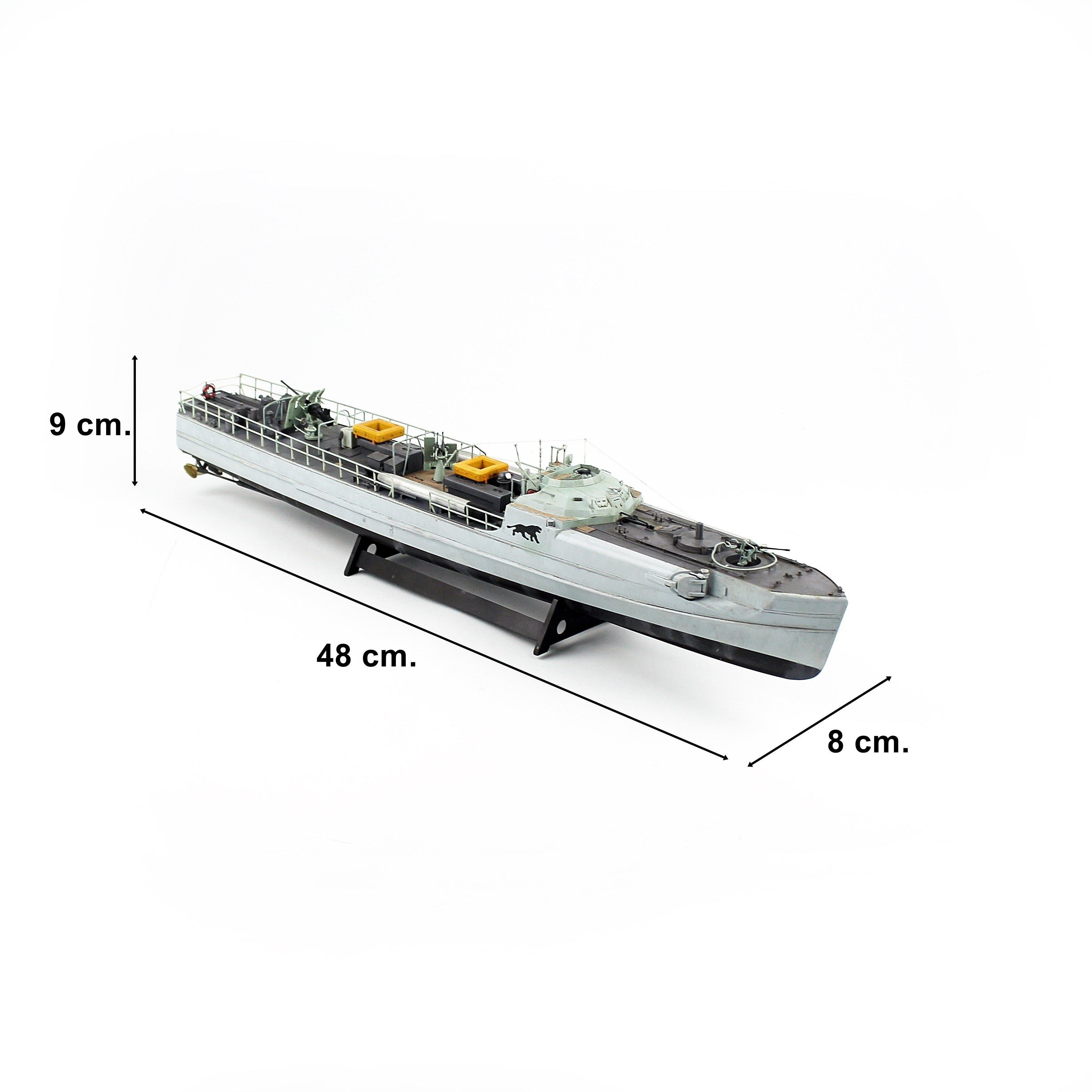 QD405 1/72 Ölçek, Alman S-100 Class Torpedo Boat, Sergilemeye Hazır, Plastik Gemi Modeli