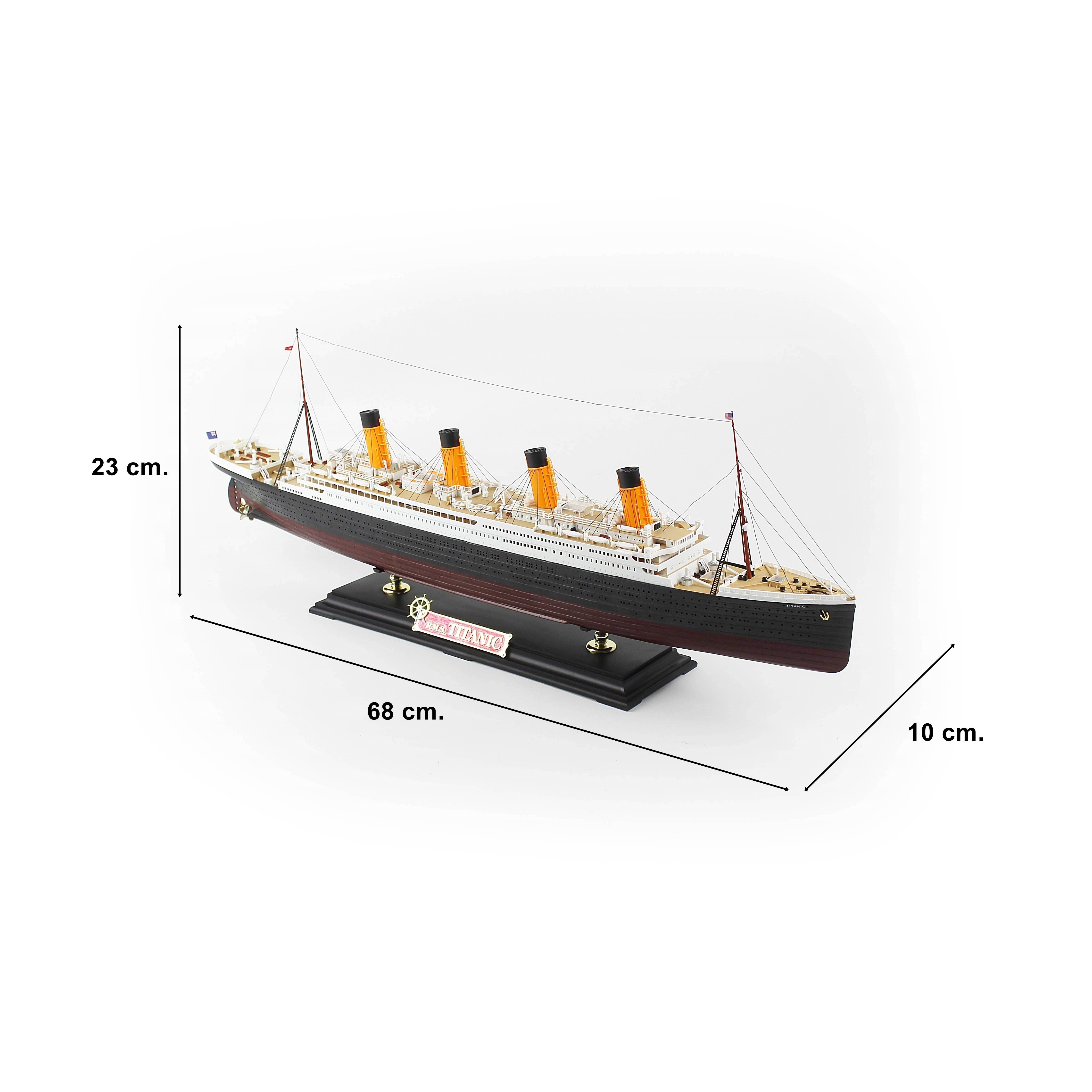 QD413 1/400 Ölçek, The White Star Liner Titanic Yolcu Gemisi, Sergilemeye Hazır, Plastik Gemi Modeli