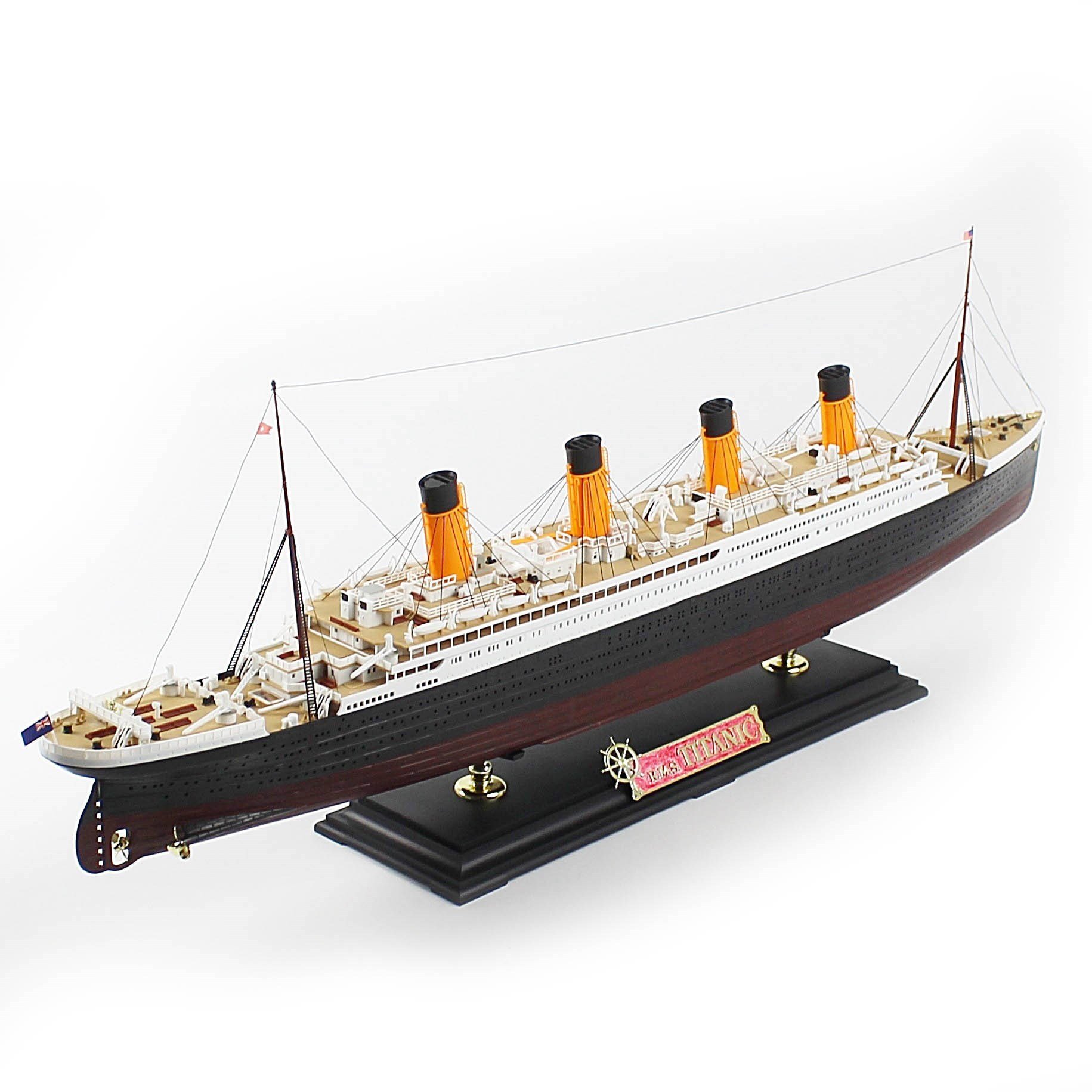 QD413 1/400 Ölçek, The White Star Liner Titanic Yolcu Gemisi, Sergilemeye Hazır, Plastik Gemi Modeli