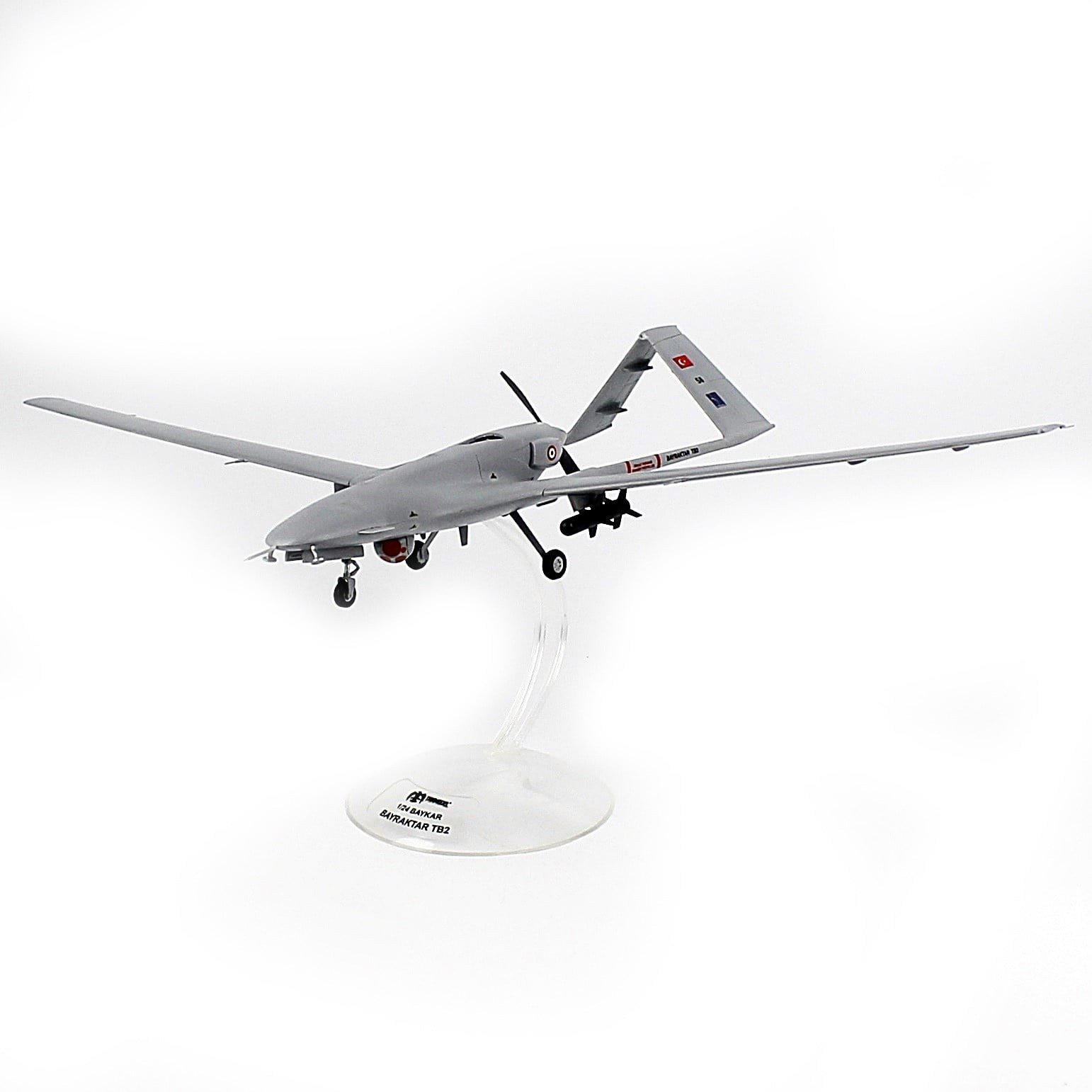QD603 1/24 Ölçek, Bayraktar TB-2,Sergilemeye Hazır Model Uçak