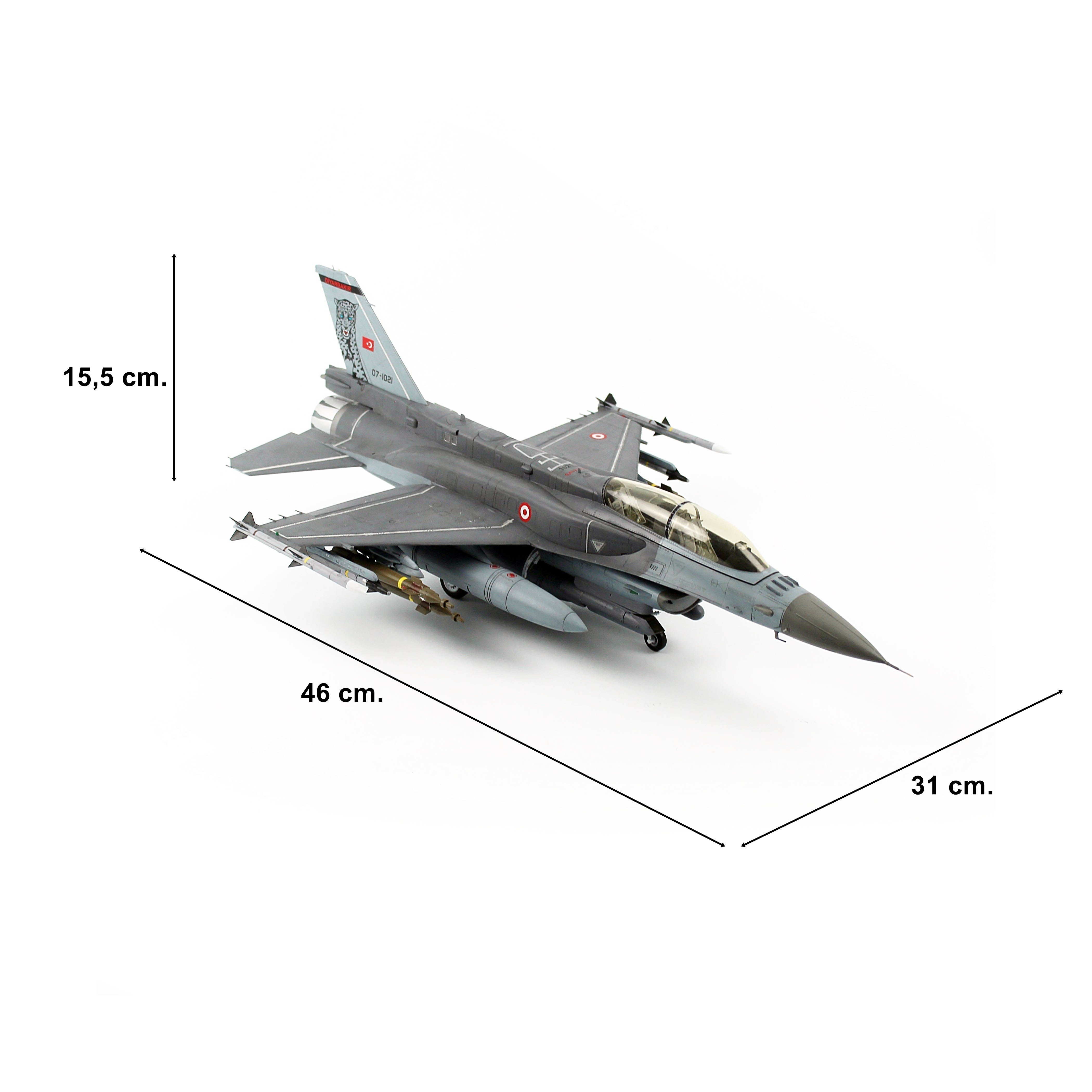 QD605 1/32 Ölçek, F-16D Savaşan Şahin, Pars 181. Filo, Sergilemeye Hazır Plastik Uçak Modeli