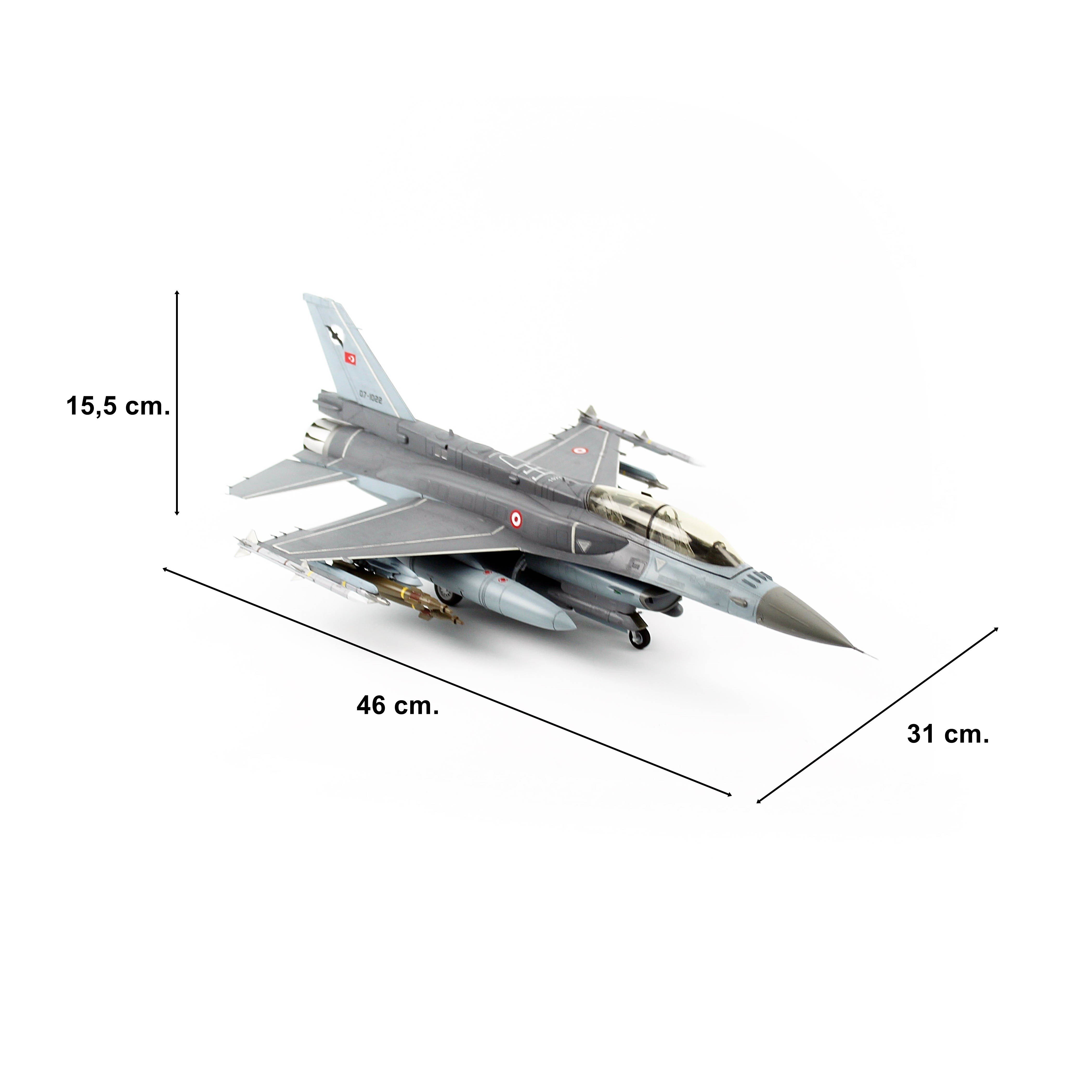 QD606 1/32 Ölçek, F-16D Savaşan Şahin, Yarasa Kartal- Bandırma, Sergilemeye Hazır Plastik Uçak Modeli