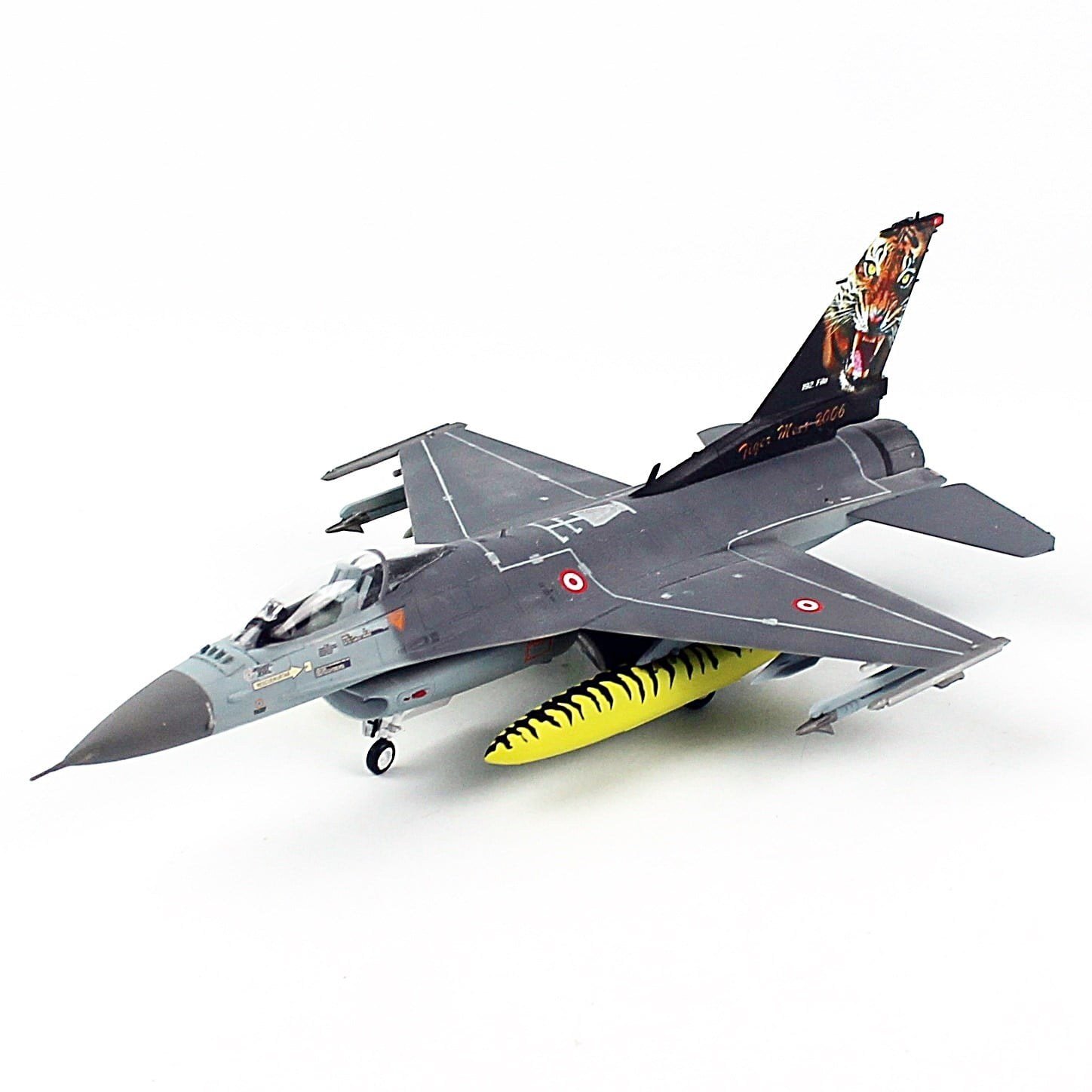 QD608 1/72 Ölçek, F-16C B-50 Savaşan Şahin, 192 Kaplan Filo, Tiger Meet 2006, Sergilemeye Hazır Model Uçak