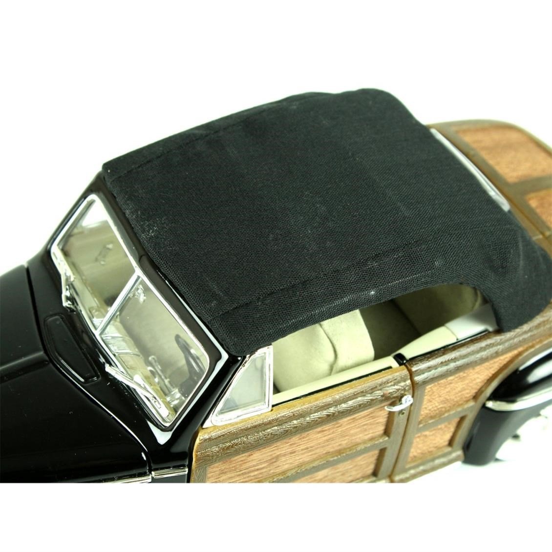 Road Signature 20048 1/18 Ölçek, 1946 Ford Sportsman (Wood Frame), Black, Sergilemeye Hazır Metal Araba Modeli