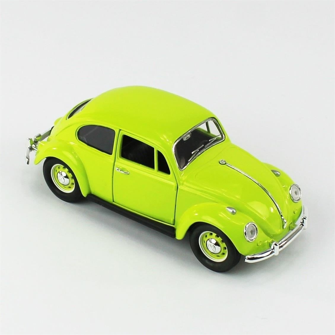 Road Signature 24202 1/24 Ölçek, 1967 Volkswagen Beetle, Green, Sergilemeye Hazır Metal Araba Modeli