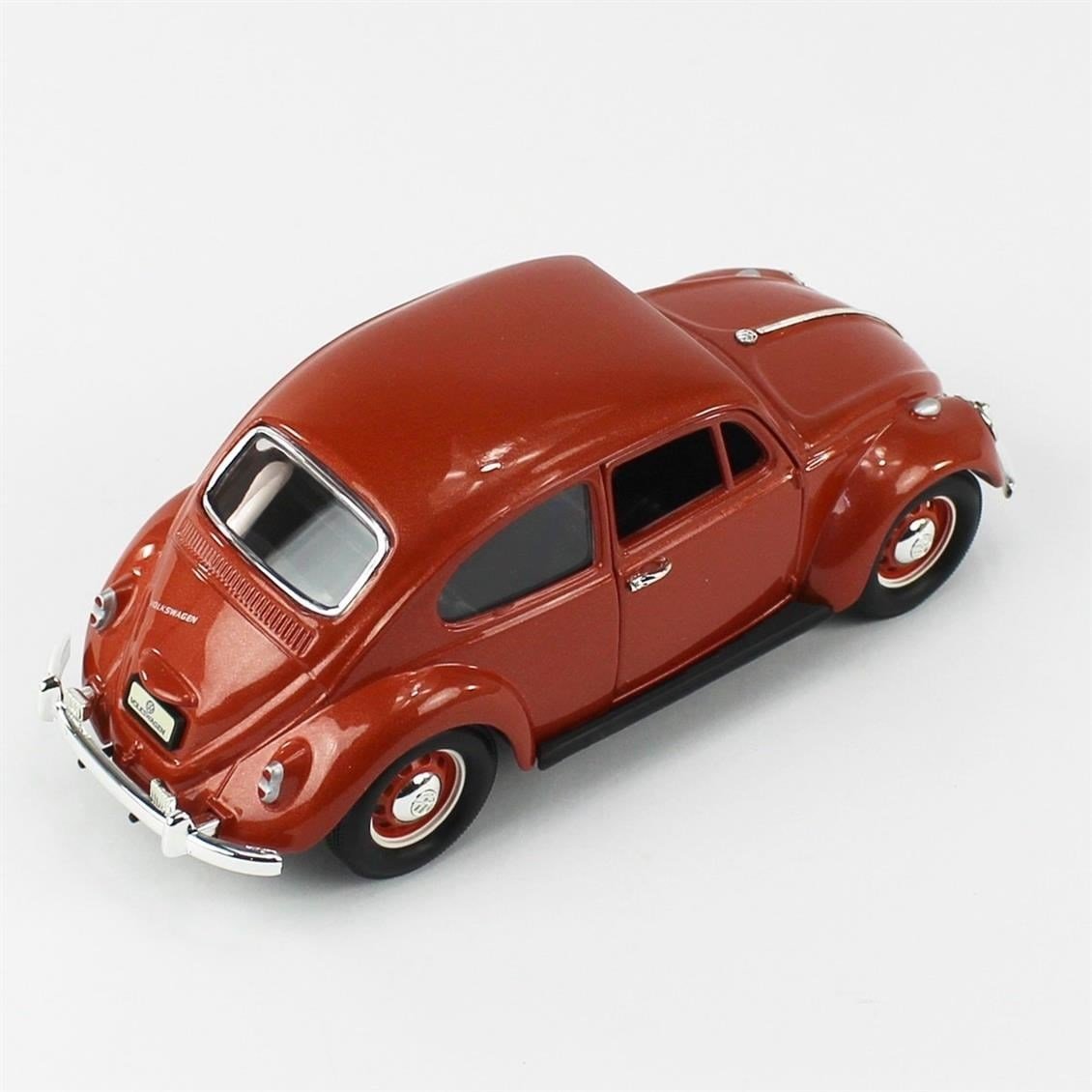 Road Signature 24202 1/24 Ölçek, 1967 Volkswagen Beetle, Brown, Sergilemeye Hazır Metal Araba Modeli