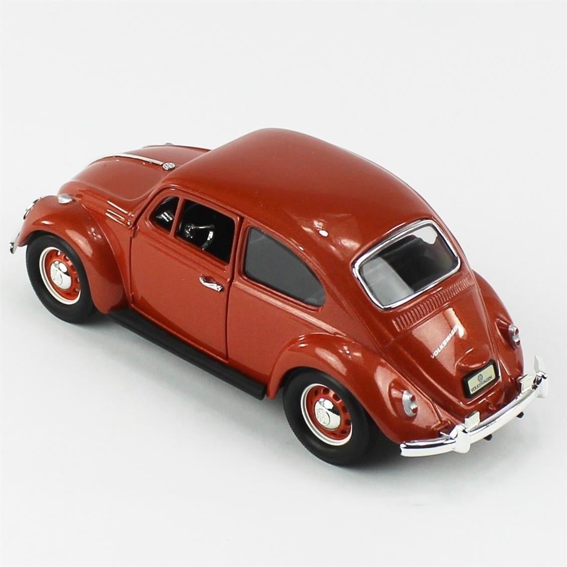 Road Signature 24202 1/24 Ölçek, 1967 Volkswagen Beetle, Brown, Sergilemeye Hazır Metal Araba Modeli