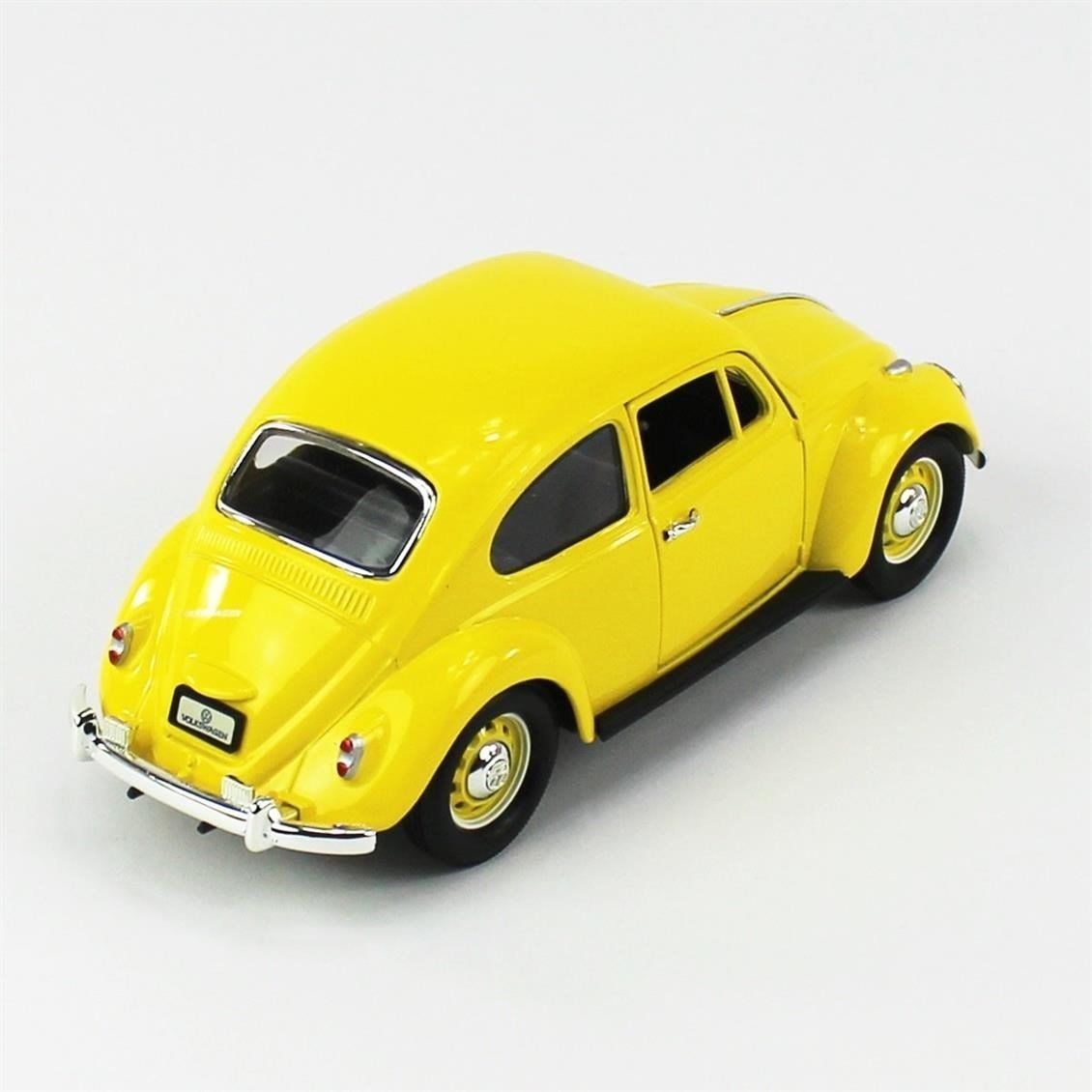 Road Signature 24202 1/24 Ölçek, 1967 Volkswagen Beetle, Yellow, Sergilemeye Hazır Metal Araba Modeli