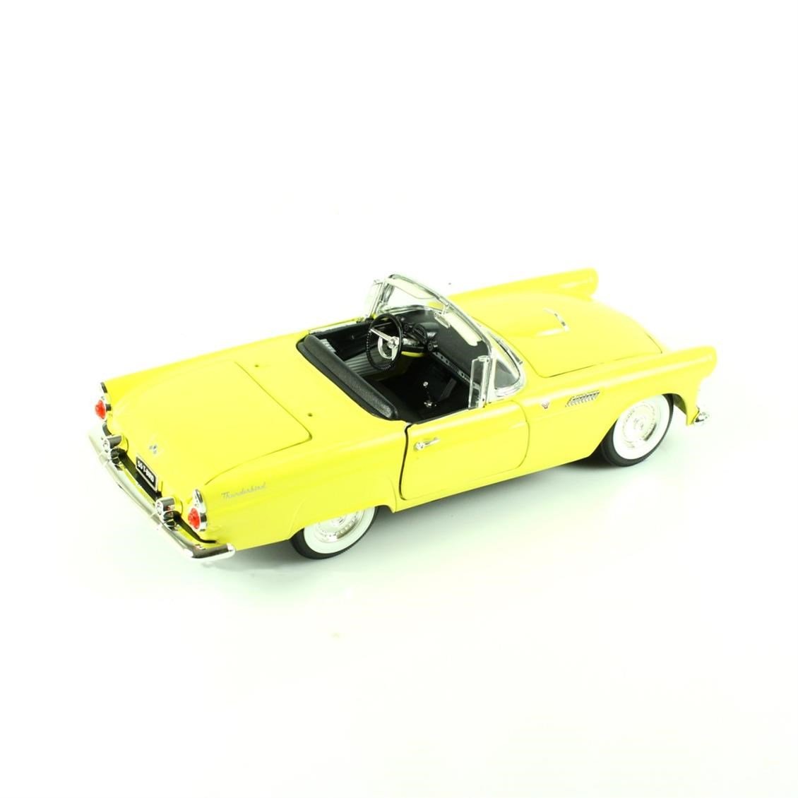Road Signature 92068 1/18 Ölçek, 1955 Ford Thunderbolt, Yellow, Sergilemeye Hazır Metal Araba Modeli