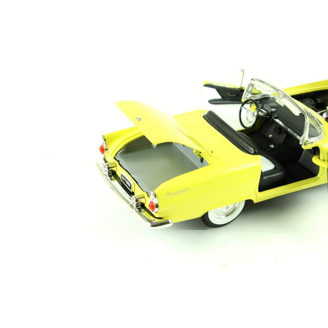 Road Signature 92068 1/18 Ölçek, 1955 Ford Thunderbolt, Yellow, Sergilemeye Hazır Metal Araba Modeli