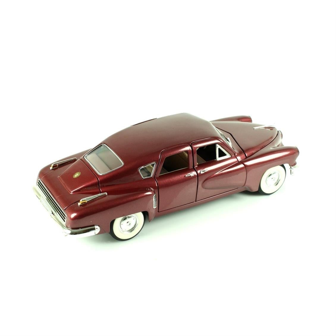 Road Signature 92268 1/18 Ölçek, 1948 Tucket Torpedo,Burgundy, Sergilemeye Hazır Metal Araba Modeli