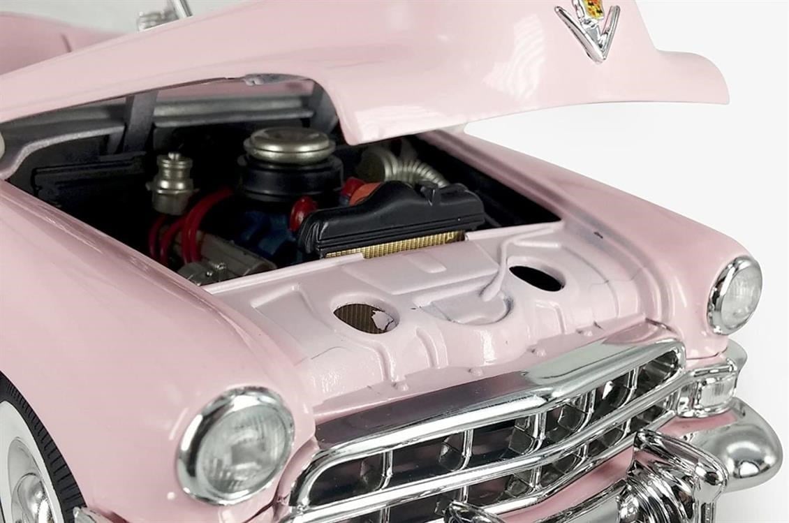 Road Signature 92308 1/18 Ölçek, 1949 Cadillac Coupe Deville Convertible, Pink, Sergilemeye Hazır Metal Araba Modeli