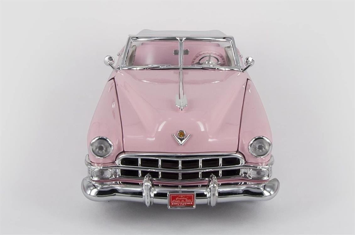 Road Signature 92308 1/18 Ölçek, 1949 Cadillac Coupe Deville Convertible, Pink, Sergilemeye Hazır Metal Araba Modeli