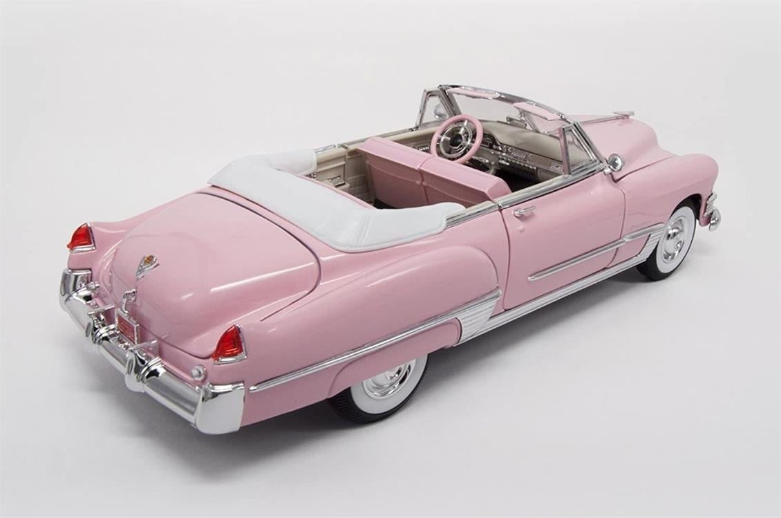 Road Signature 92308 1/18 Ölçek, 1949 Cadillac Coupe Deville Convertible, Pink, Sergilemeye Hazır Metal Araba Modeli
