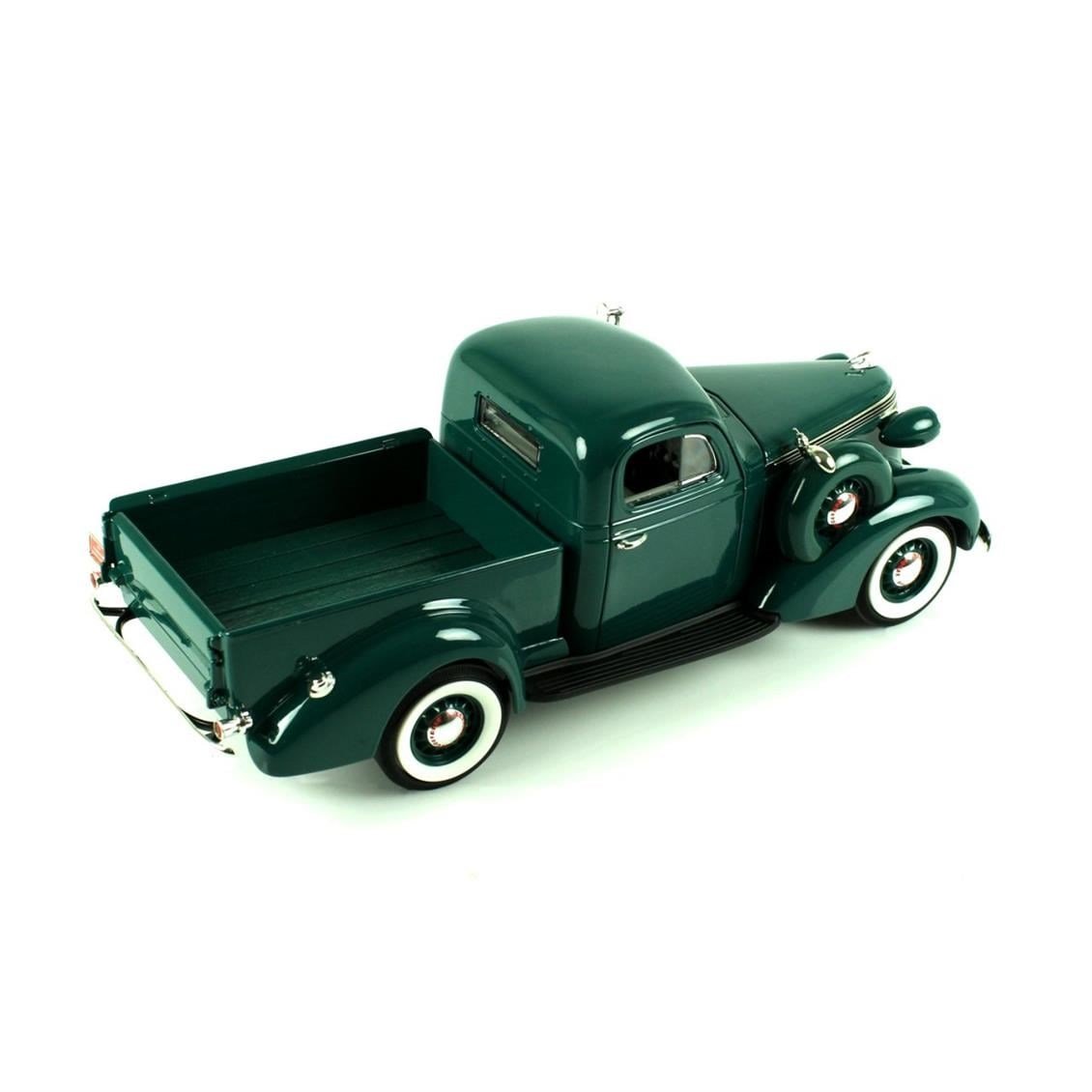 Road Signature 92458 1/18 Ölçek, 1937 Studebaker Coupe Express Pickup, Green, Sergilemeye Hazır Metal Araba Modeli