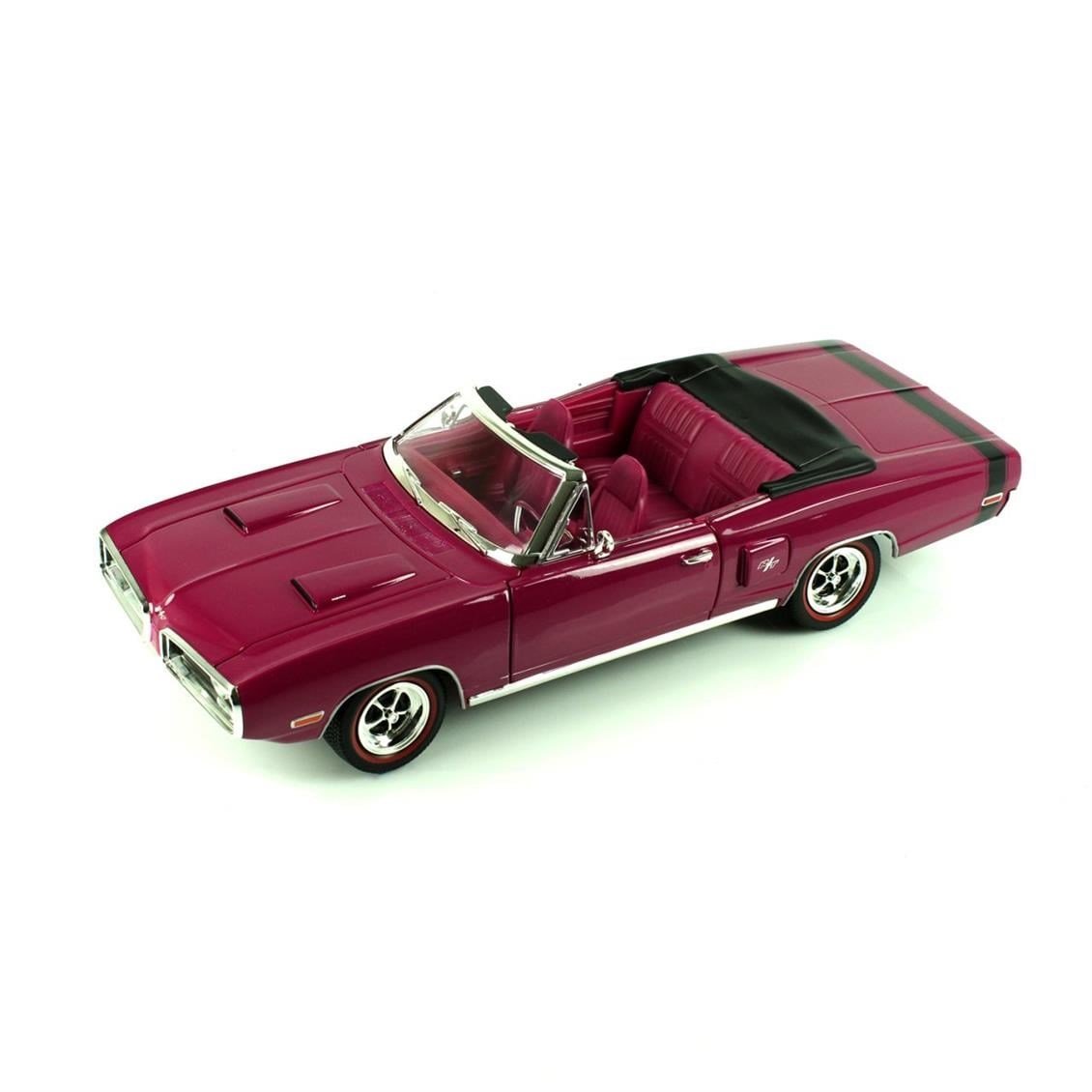 Road Signature 92548 1/18 Ölçek, 1970 Dodge Coronet R/T, Purple, Sergilemeye Hazır Metal Araba Modeli