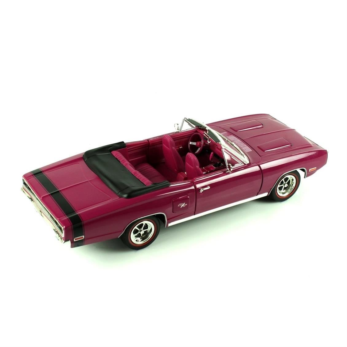 Road Signature 92548 1/18 Ölçek, 1970 Dodge Coronet R/T, Purple, Sergilemeye Hazır Metal Araba Modeli