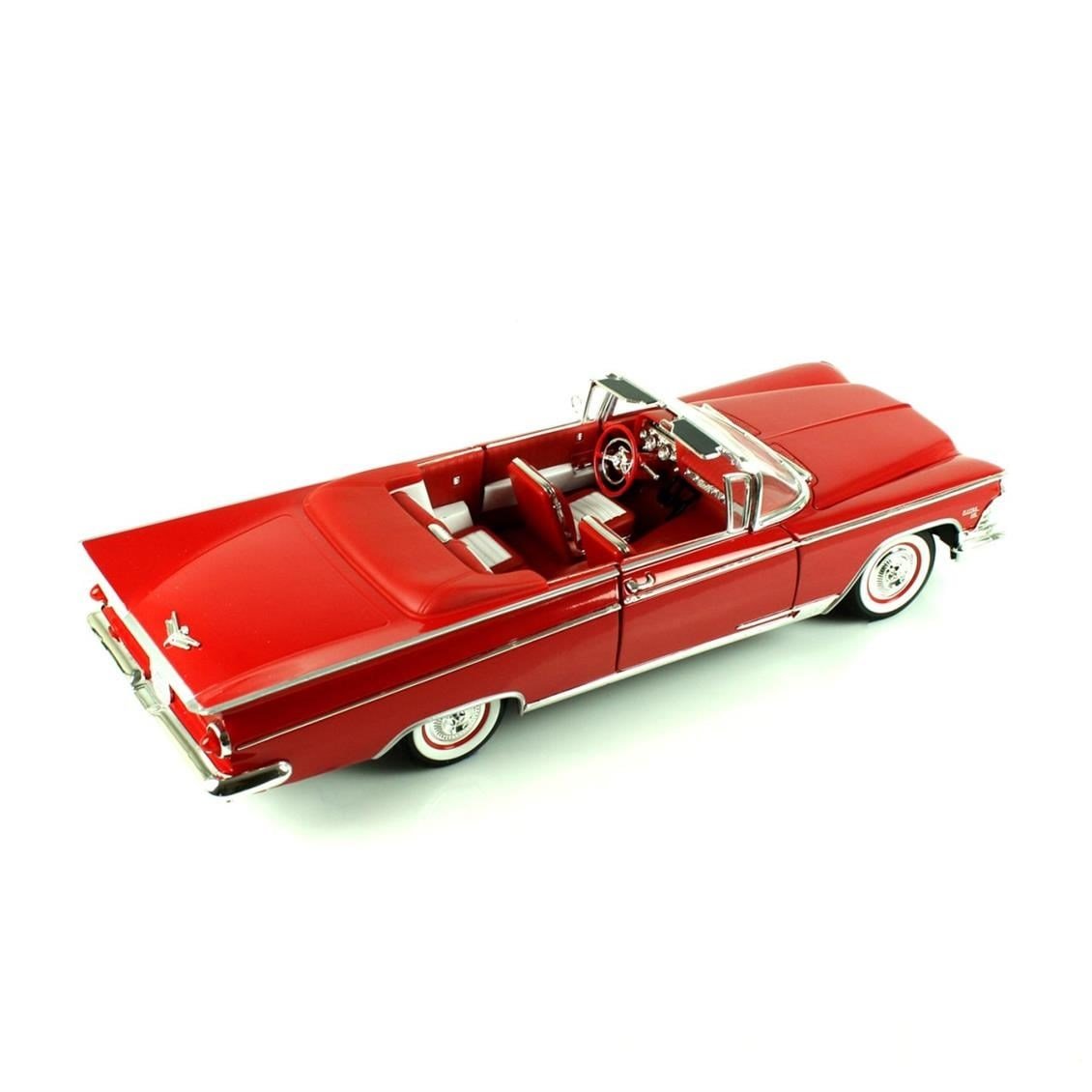 Road Signature 92598 1/18 Ölçek, 1959 Buick Electra 225, Red, Sergilemeye Hazır Metal Araba Modeli