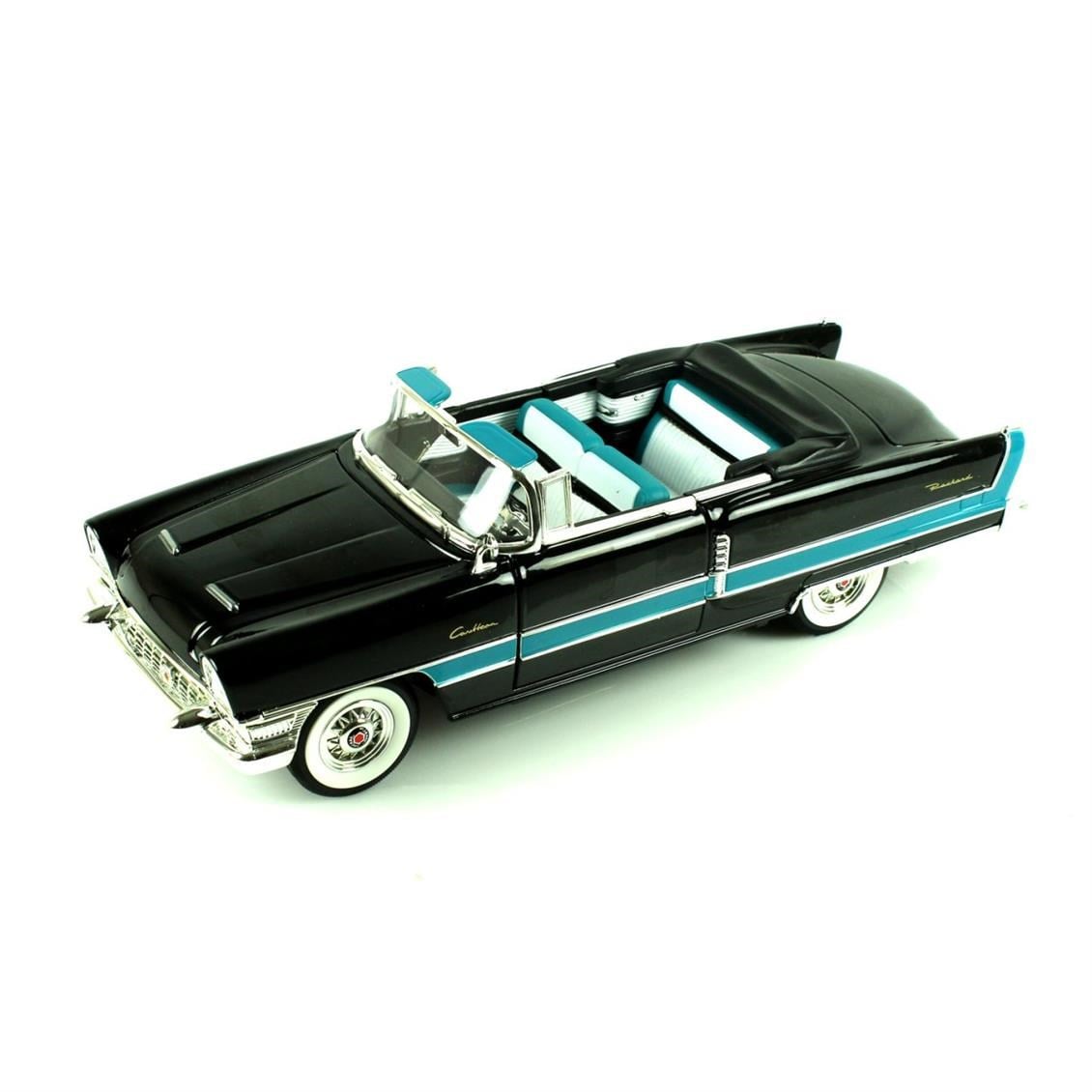 Road Signature 92618 1/18 Ölçek, 1955 Packard Caribbean Convertible, Black, Sergilemeye Hazır Metal Araba Modeli