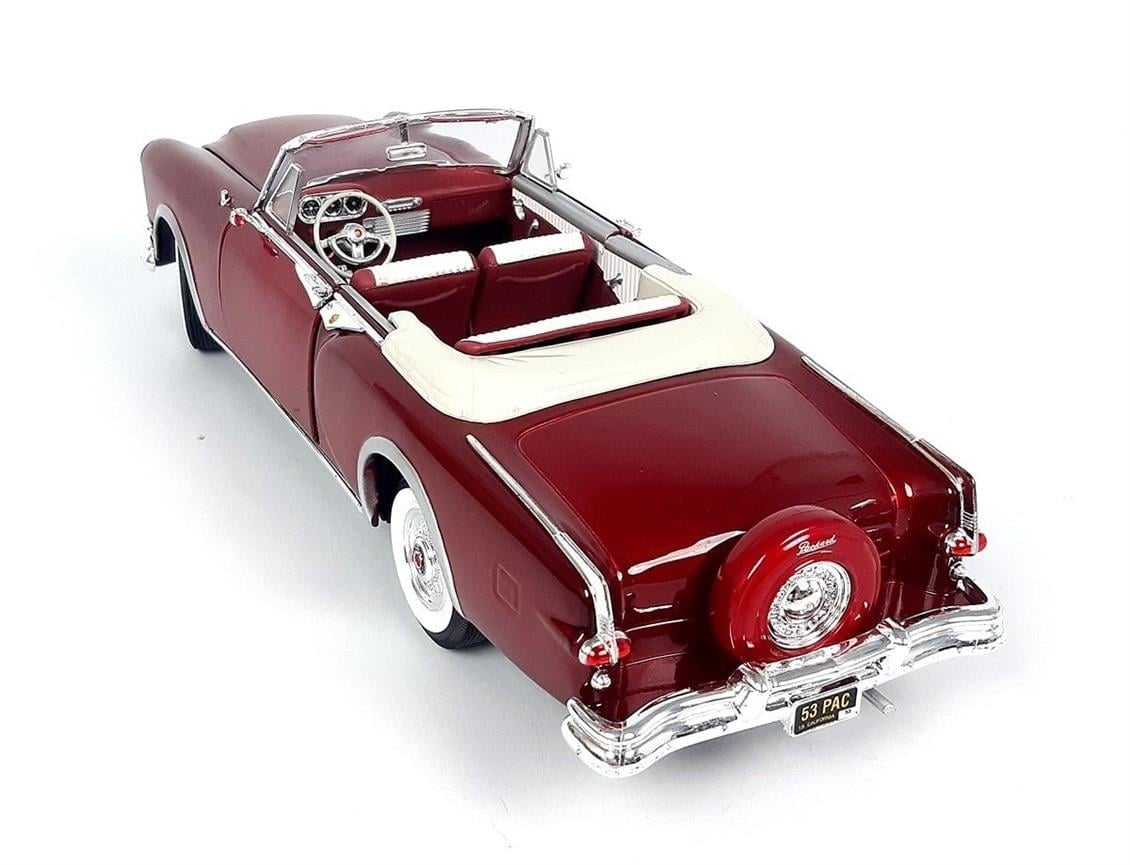 RoadSignature 92798 1/18 Ölçek, 1953 Packard Caribbean, Kırmızı, Sergilemeye Hazır Metal Araba Modeli