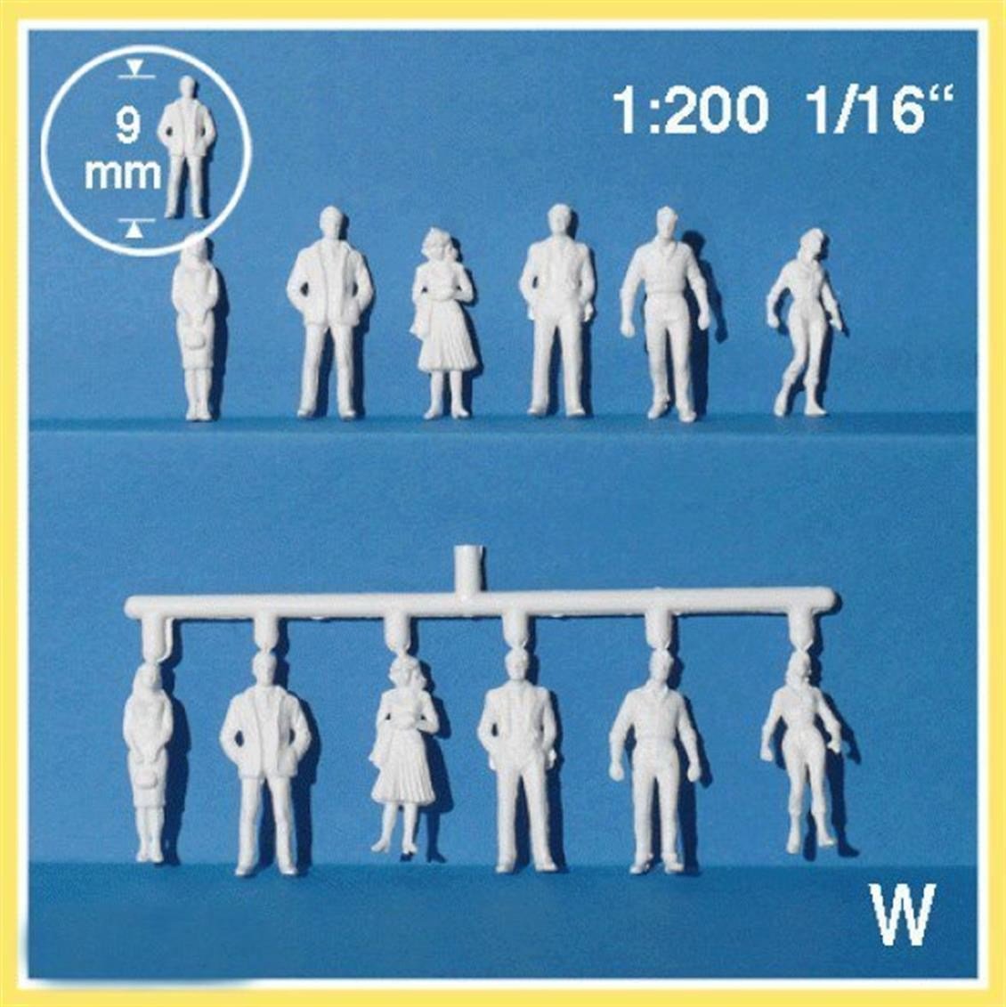 Schulcz 23011 1/200 Ölçek, Ayakta Duran Insan Fıgürlerı-Beyaz-12