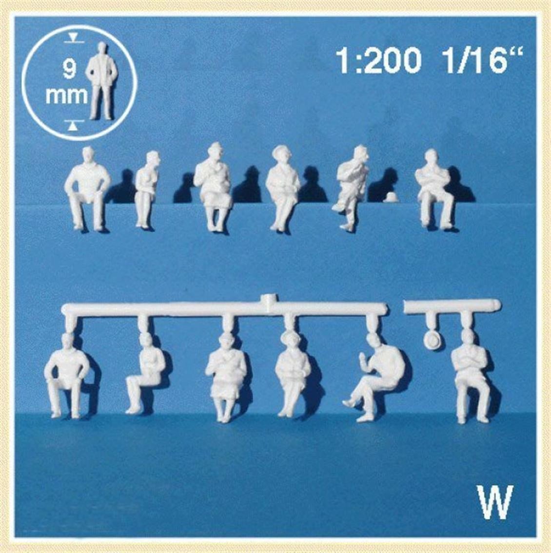Schulcz 23031 1/200 Ölçek, Eurofigures, Sitting-White-Sitting