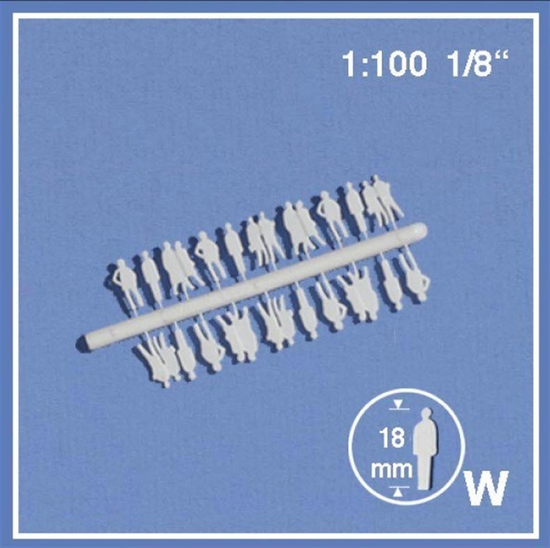 Schulcz 24001-2 1/100 Ölçek, Sıluet Insan Fıgürlerı-Beyaz-40 Adet