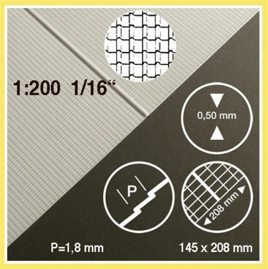 Schulcz 283553071 1/200 Ölçek, Kiremit Levha-Frankfurt Tipi-Mahya