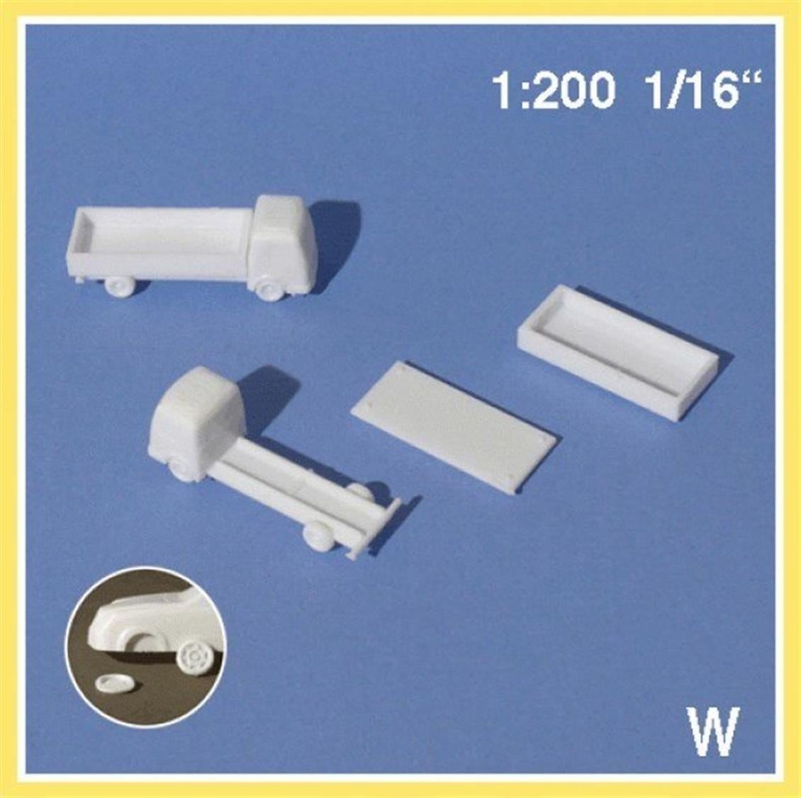 Schulcz 330441 1/200 Ölçek, Kasalı Kamyon-3 Akslı-Beyaz-2 Adet