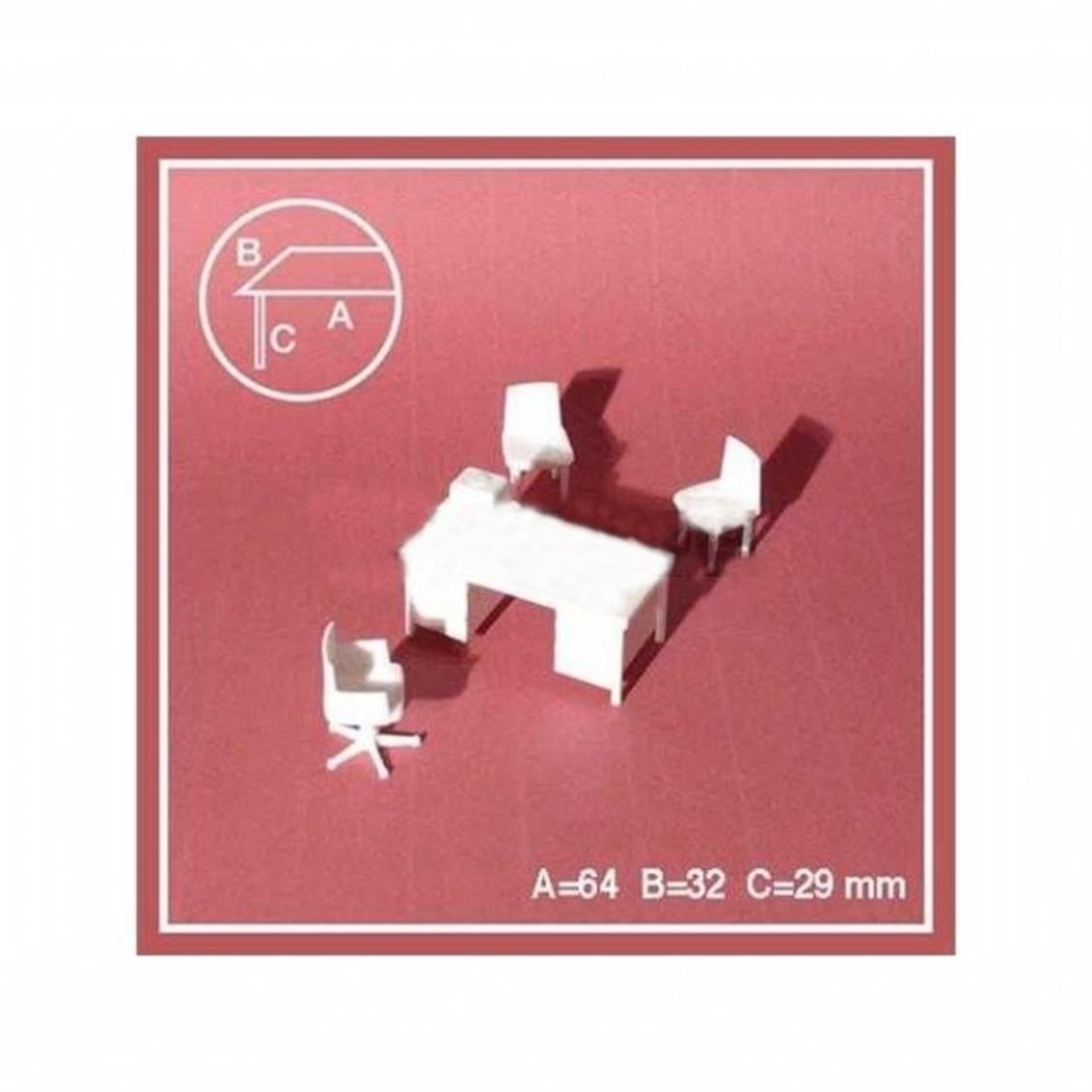Schulcz 5751322 1/25 Ölçek, Çalışma Masası,Donanımı Ve Sandalyele