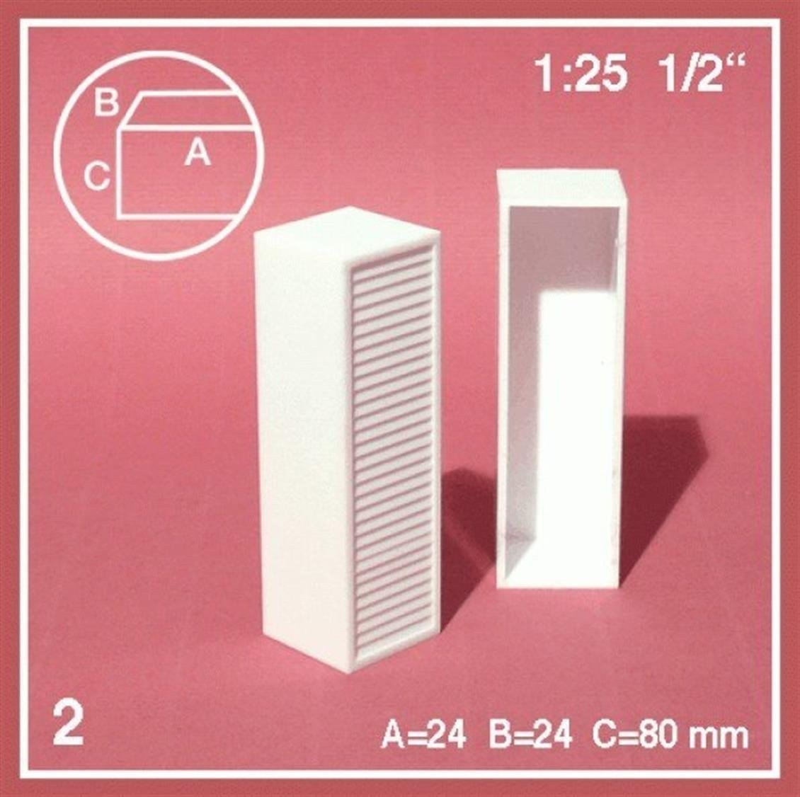 Schulcz 579014 1/25 Ölçek, Elbise Dolabı-2 Kapılı -Beyaz -2 Adet