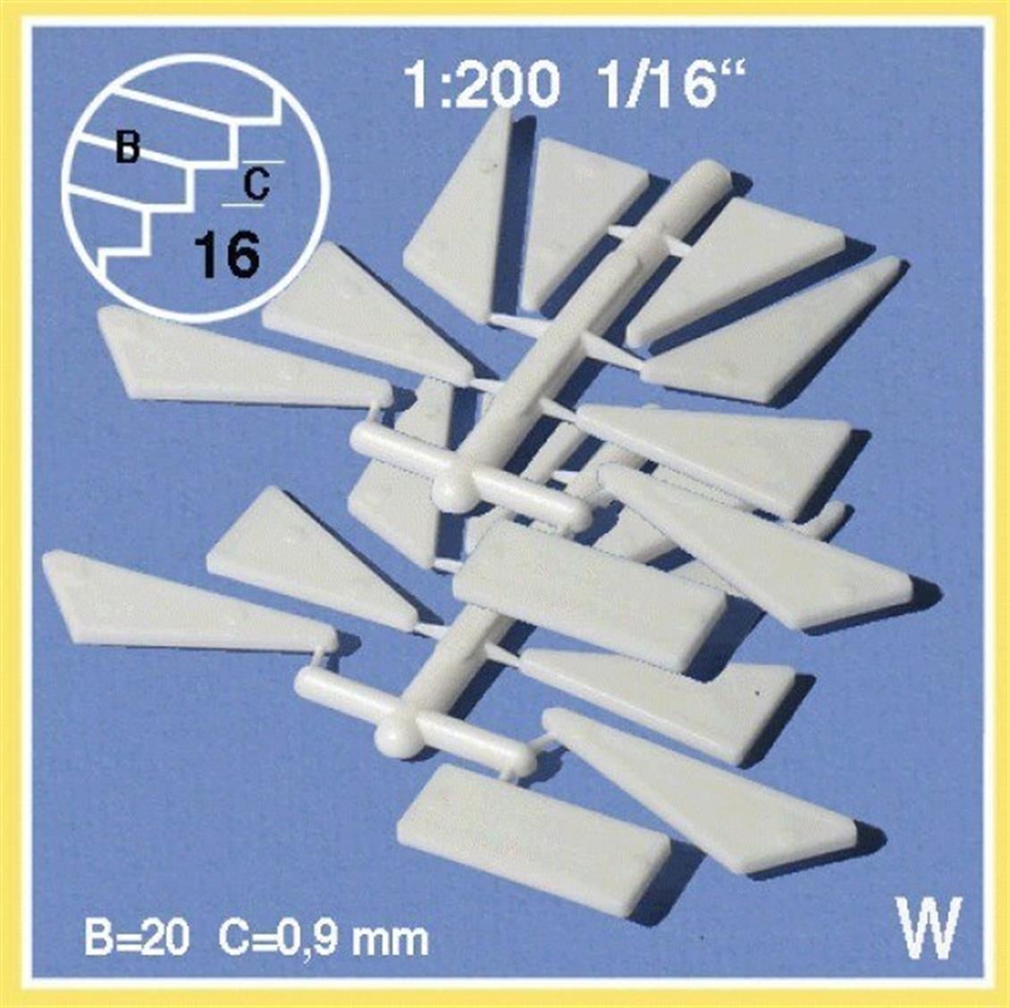 Schulcz 83311-2 1/200 Ölçek, 90°Dönüşlü Merdiven -Beyaz -6 Mm-16