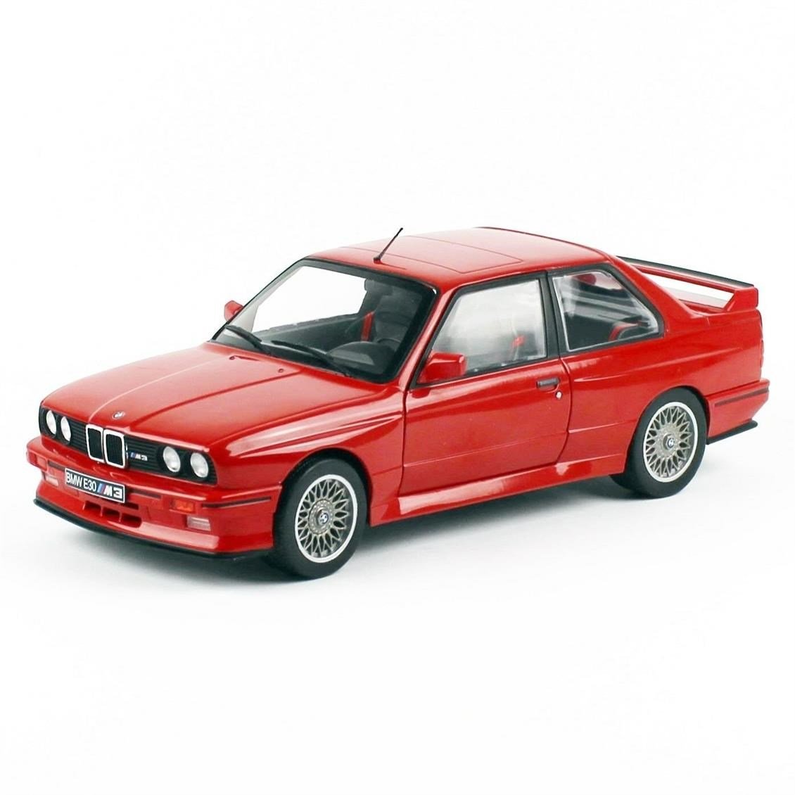 Solido 1801502 1/18 Ölçek, 1990 Bmw M3 E30 Sport Evo, Kırmızı, Sergilemeye Hazır Metal Araba Modeli