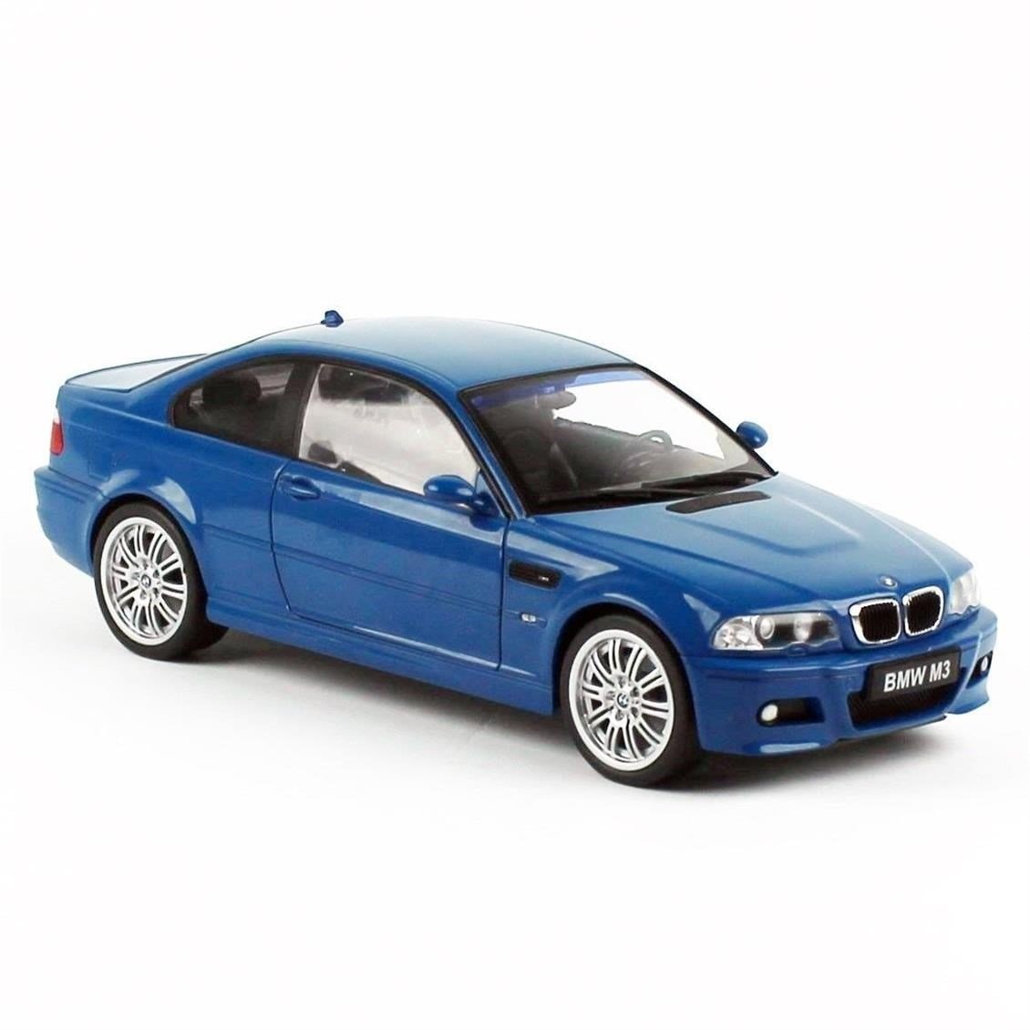 Solido 1806502 1/18 Ölçek, 2000 Bmw M3 (E46), Mavi, Sergilemeye Hazır Metal Araba Modeli