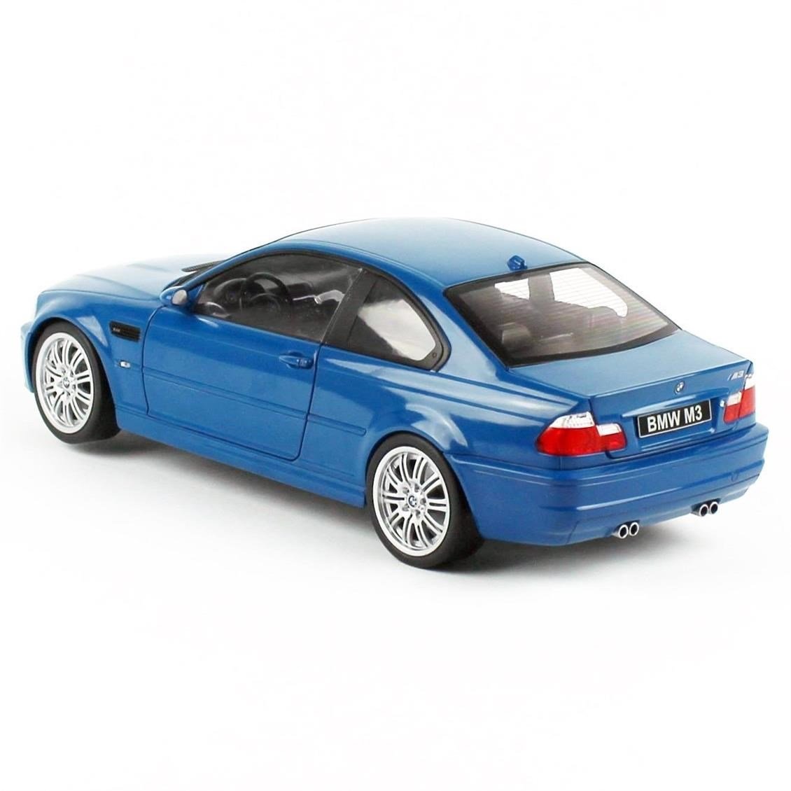 Solido 1806502 1/18 Ölçek, 2000 Bmw M3 (E46), Mavi, Sergilemeye Hazır Metal Araba Modeli