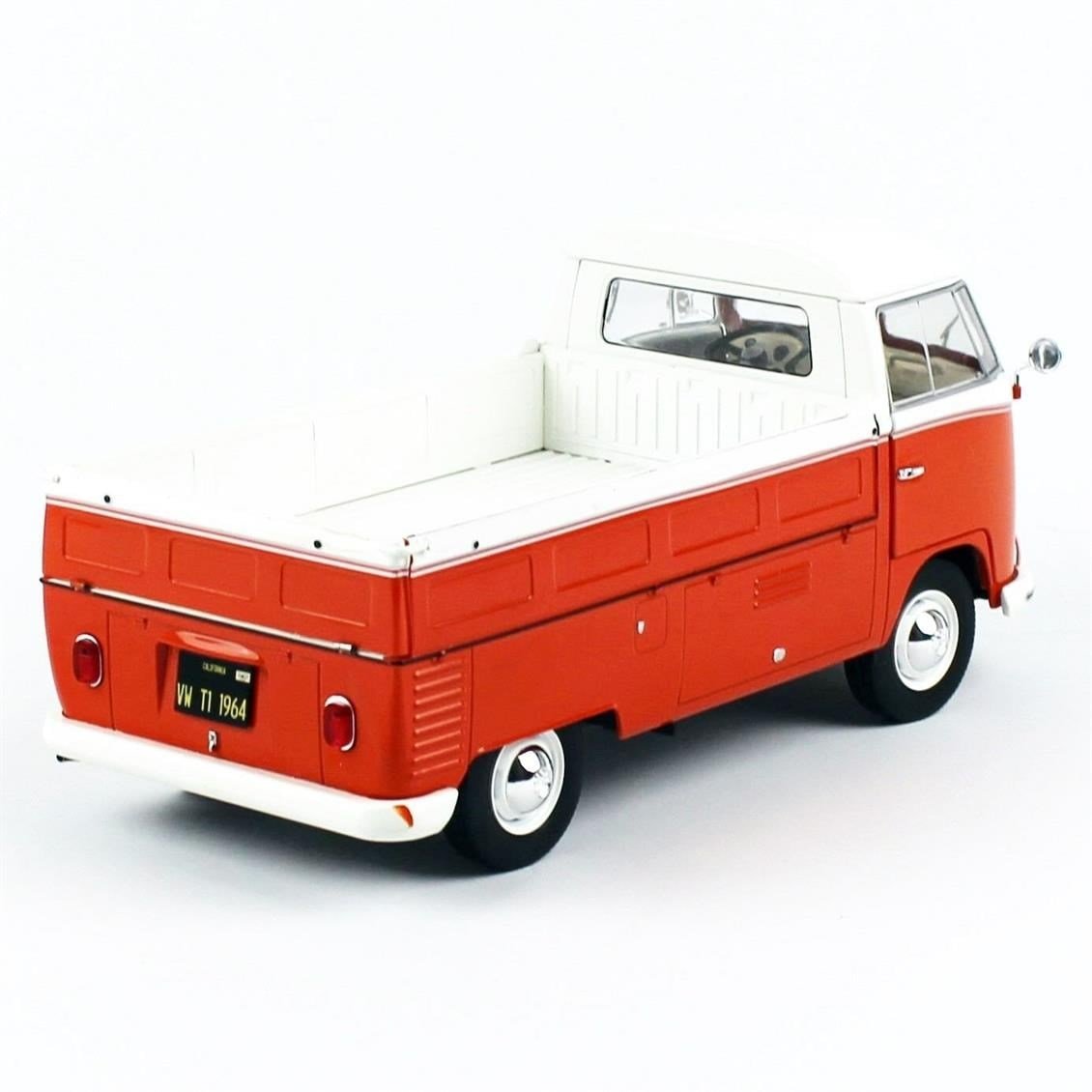 Solido 1806701 1/18 Ölçek, 1950 Volkswagen T1 Pick Up, Turuncu/Beyaz, Sergilemeye Hazır Metal Araba Modeli