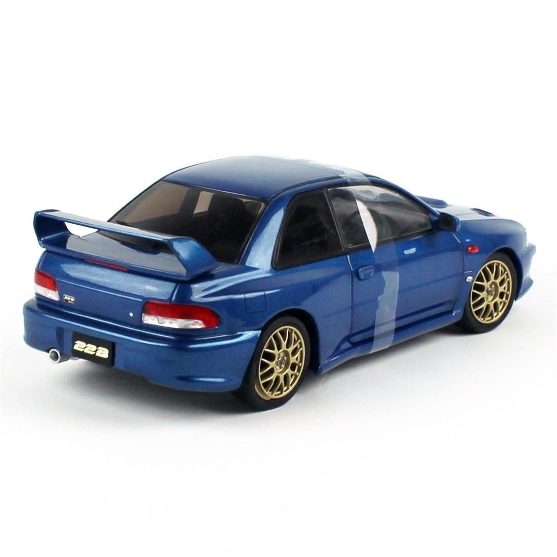 Solido 1807401 1/18 Ölçek, 1998 Subaru Impreza 22b, Mavi, Sergilemeye Hazır Metal Araba Modeli