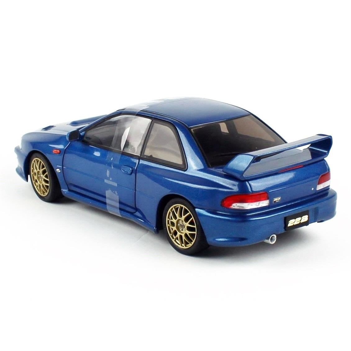 Solido 1807401 1/18 Ölçek, 1998 Subaru Impreza 22b, Mavi, Sergilemeye Hazır Metal Araba Modeli